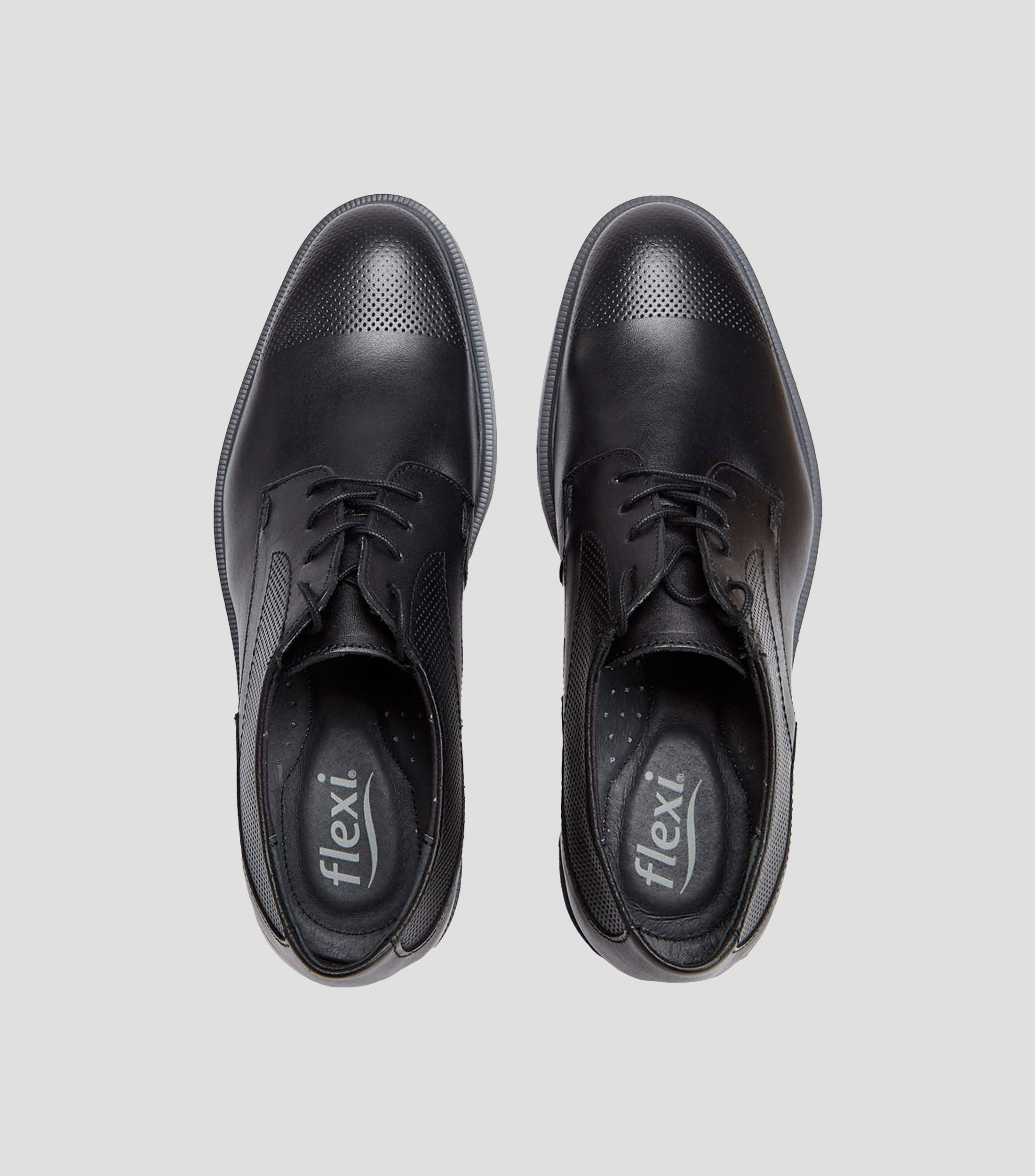 Zapatos casuales Derby negros Parker en piel Hombre