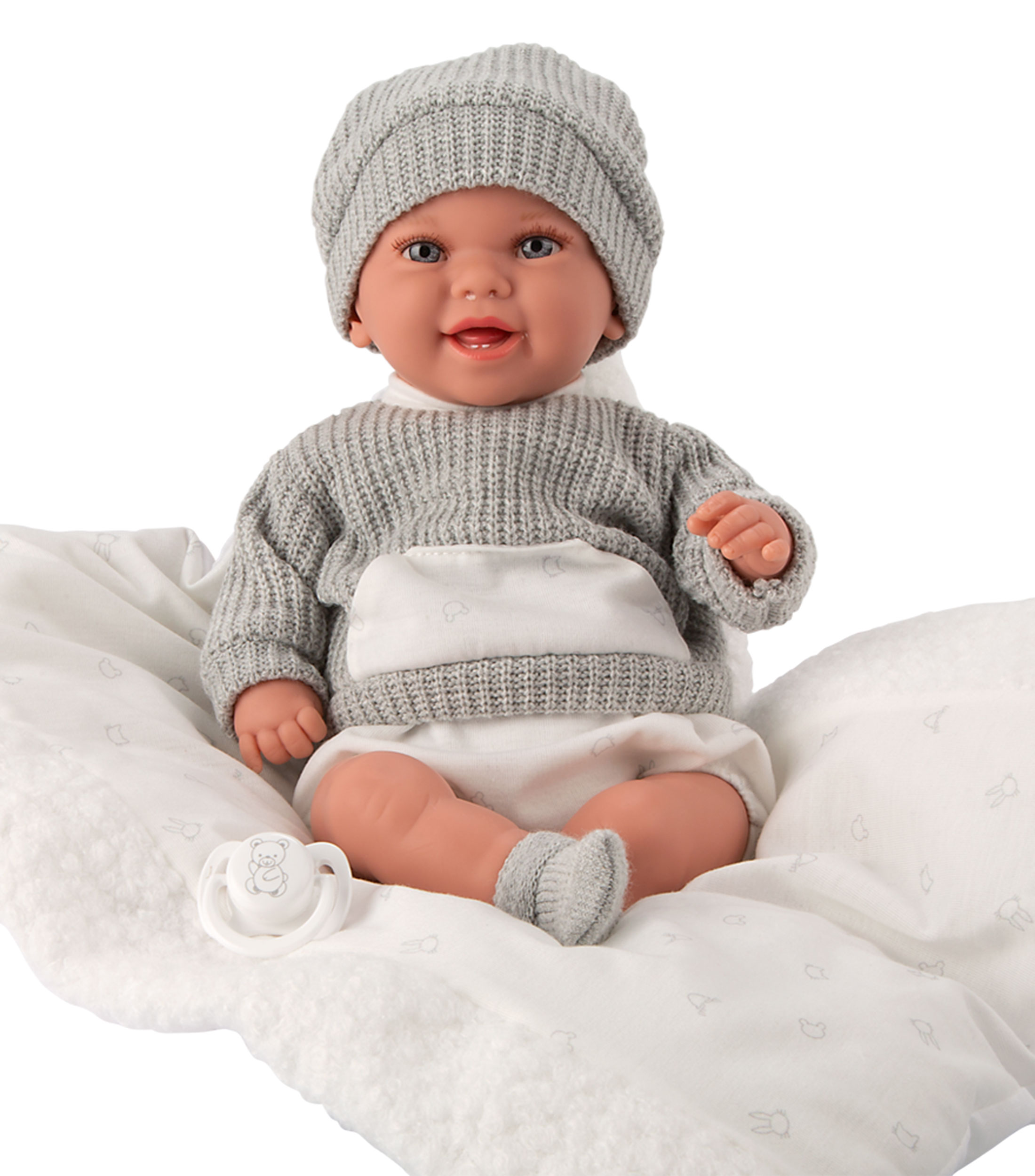 Arias | Bebe Elegance 35 cm Babyto Gris con Cojin | El Palacio de Hierro