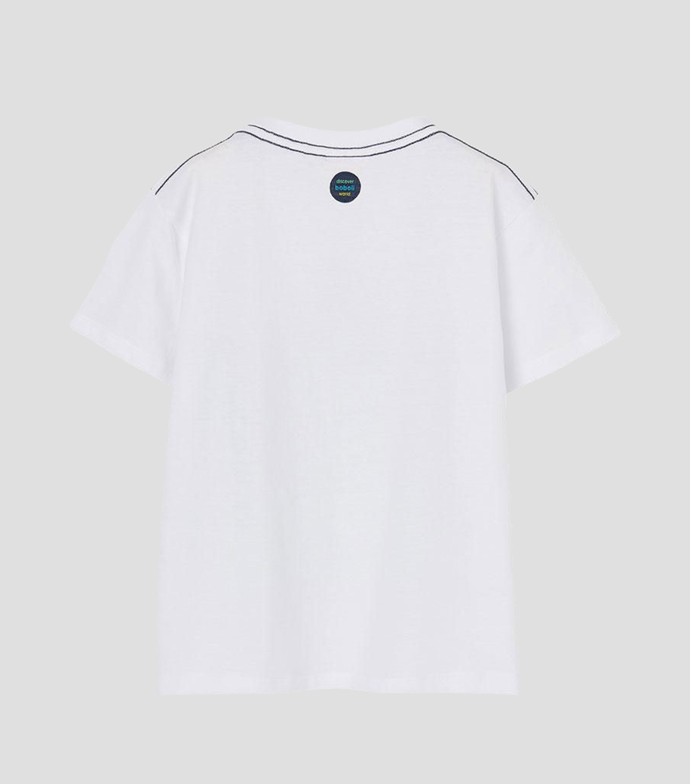 Playera cuello redondo manga corta estampada Niño
