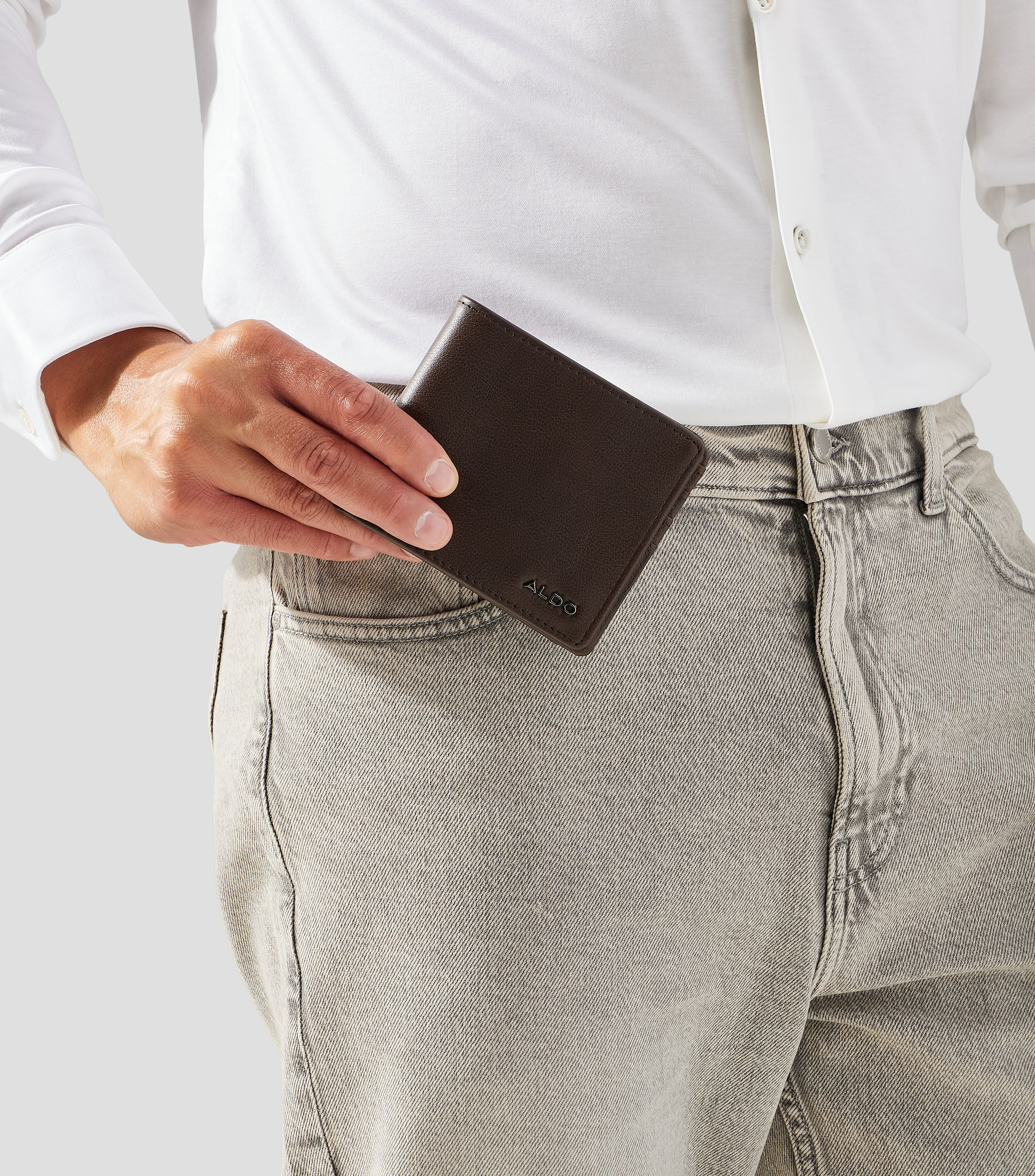 Cartera bifold lisa Hombre