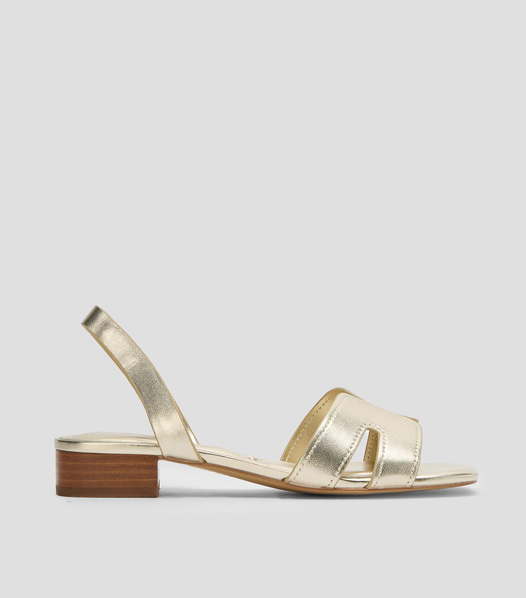 Sandalias casuales tacón bajo ancho en piel Javamannon Mujer