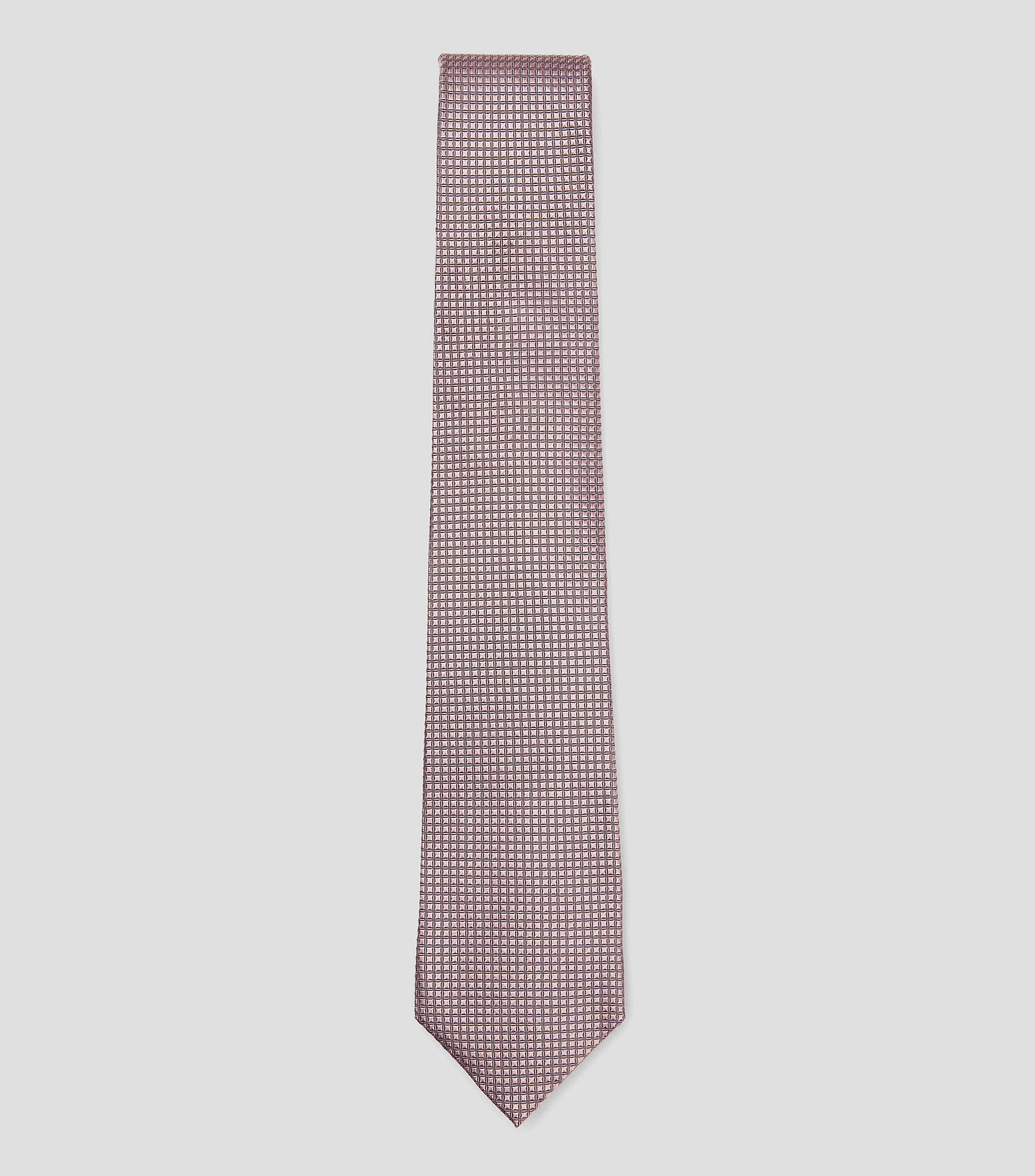Corbata ancha en seda rosa lisa Brera
