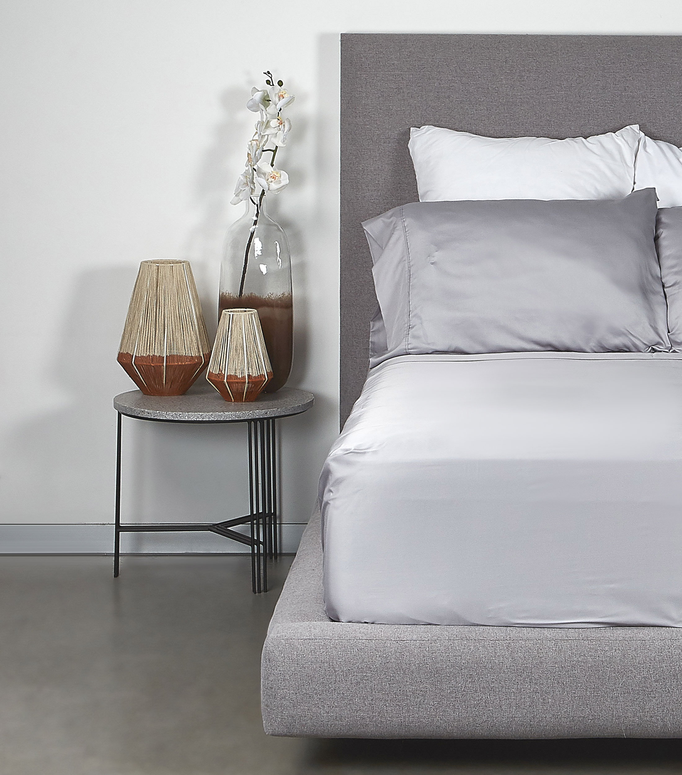 Juego de Sábanas King Size de Bambú Gris