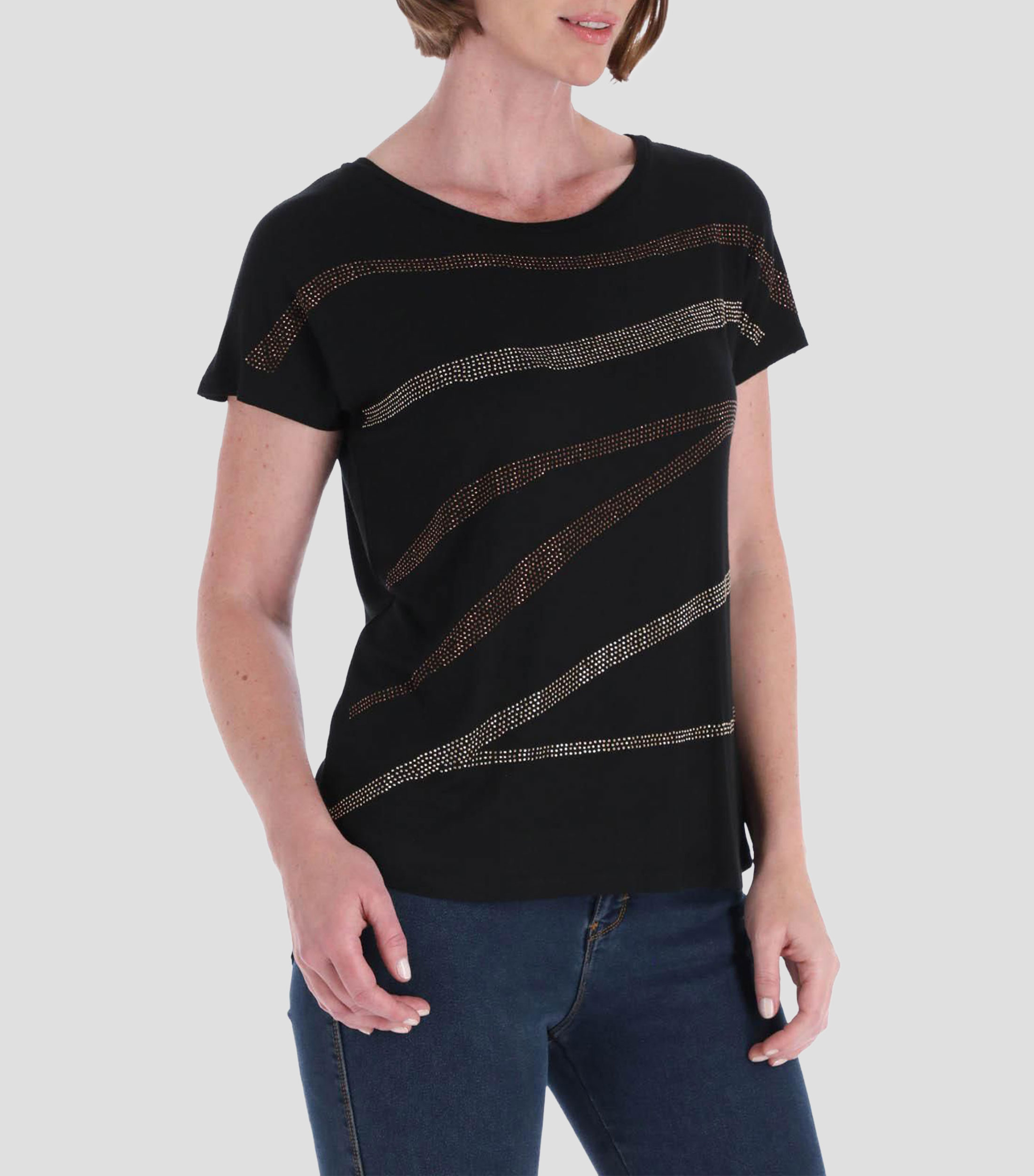 Blusa línea Petite fantasía manga corta Mujer