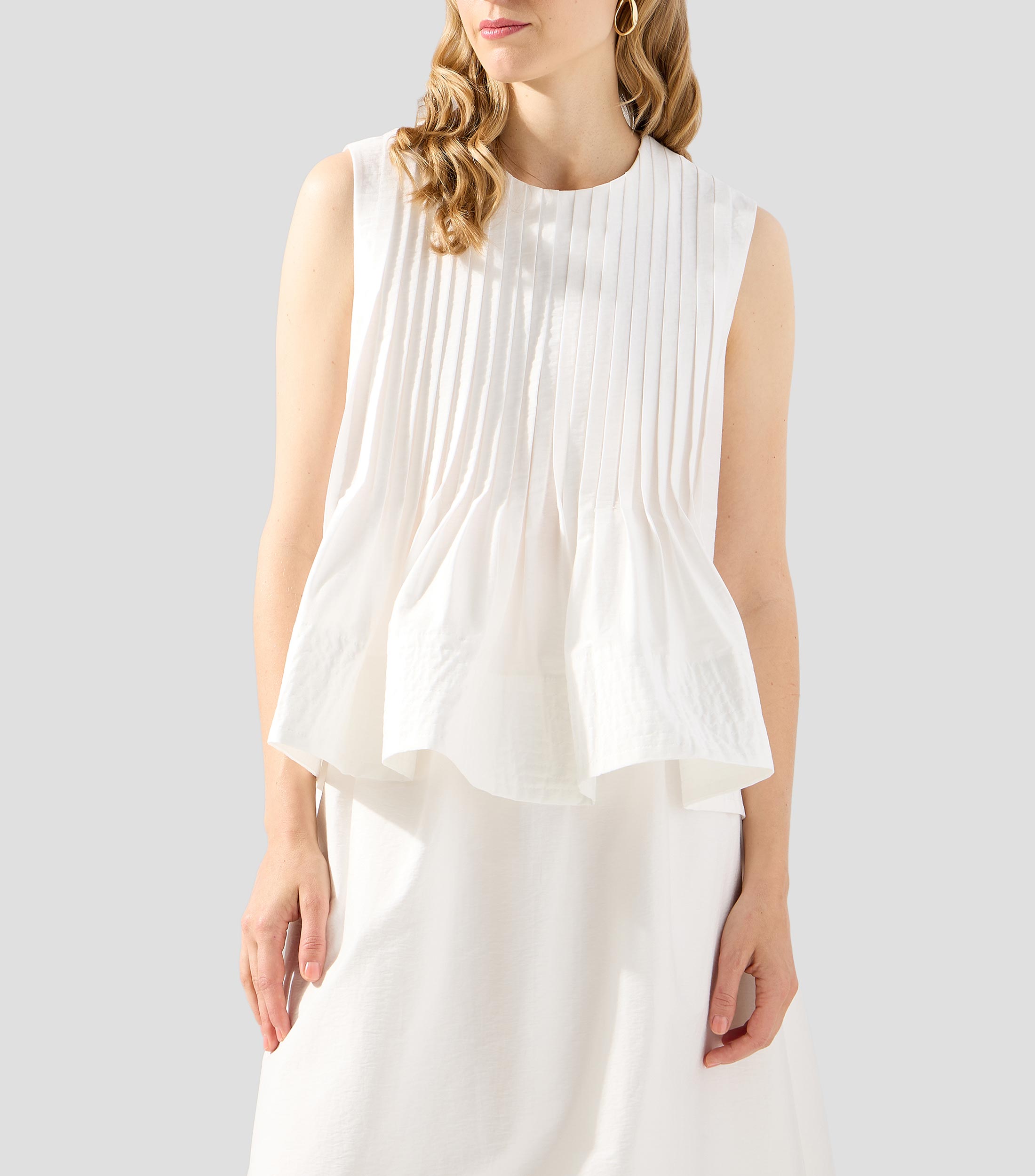 Blusa de fantasía sin mangas Mujer