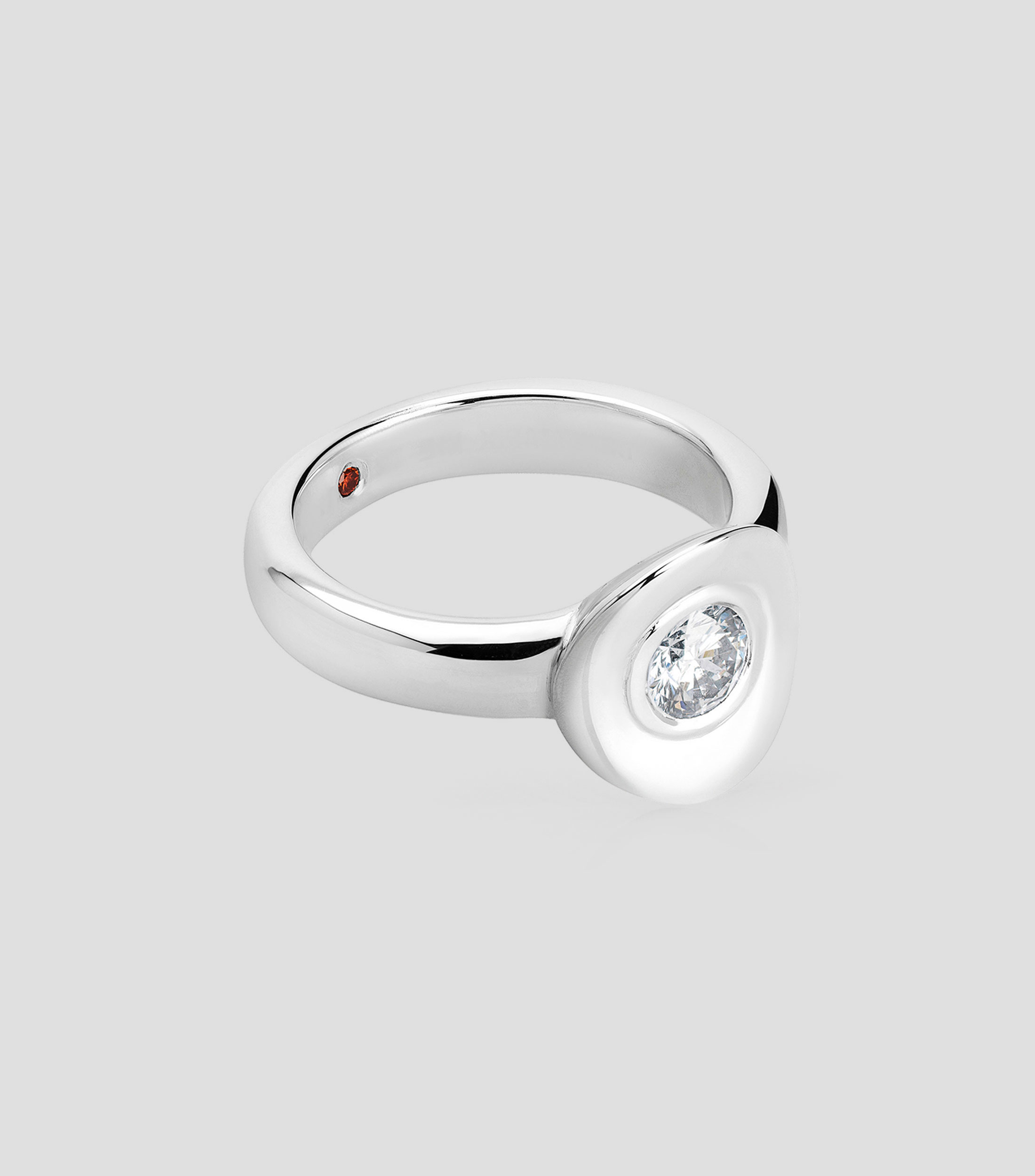 Anillo en Plata Volcan Diamantes Mujer