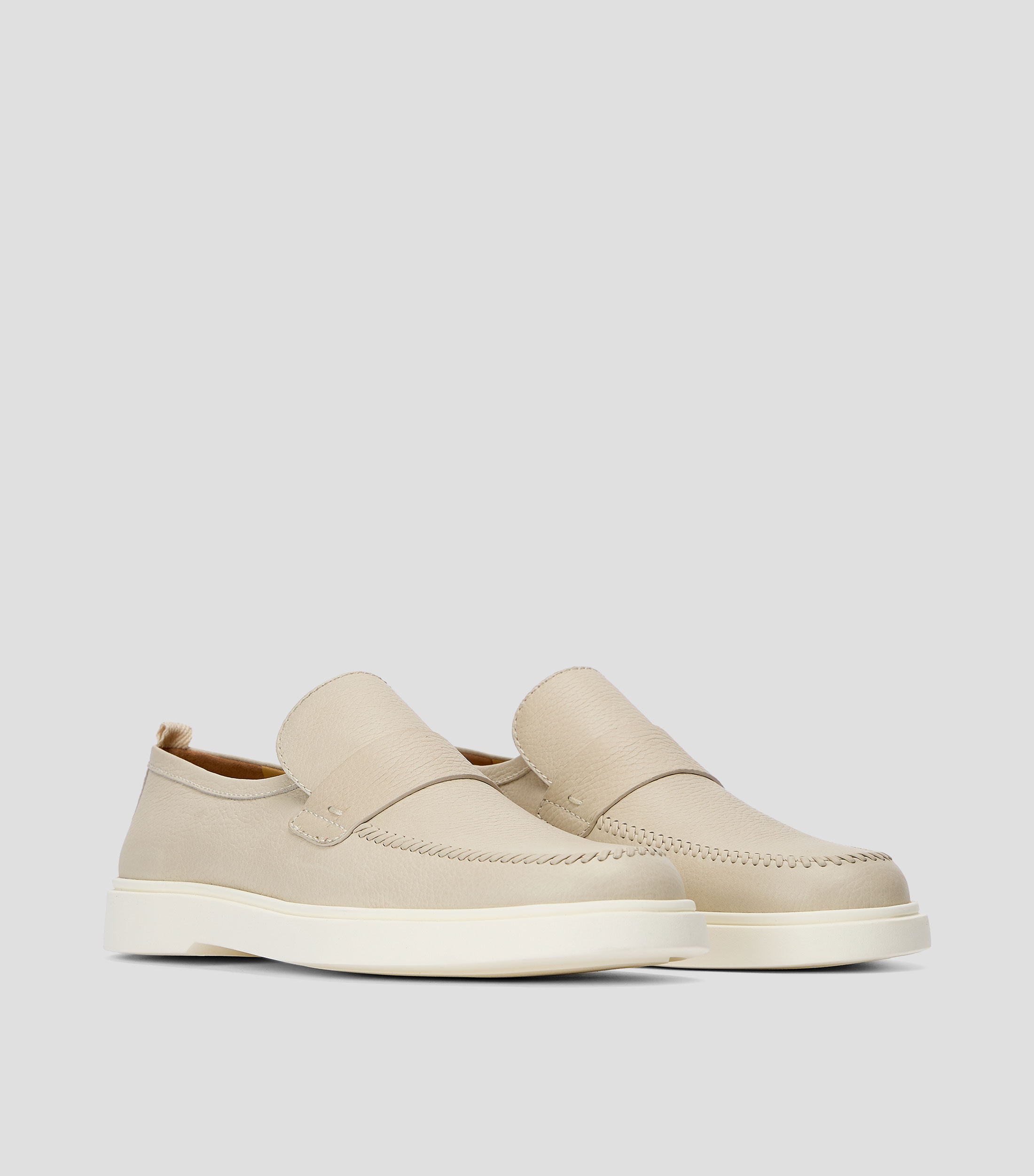 Mocasines en piel Hombre