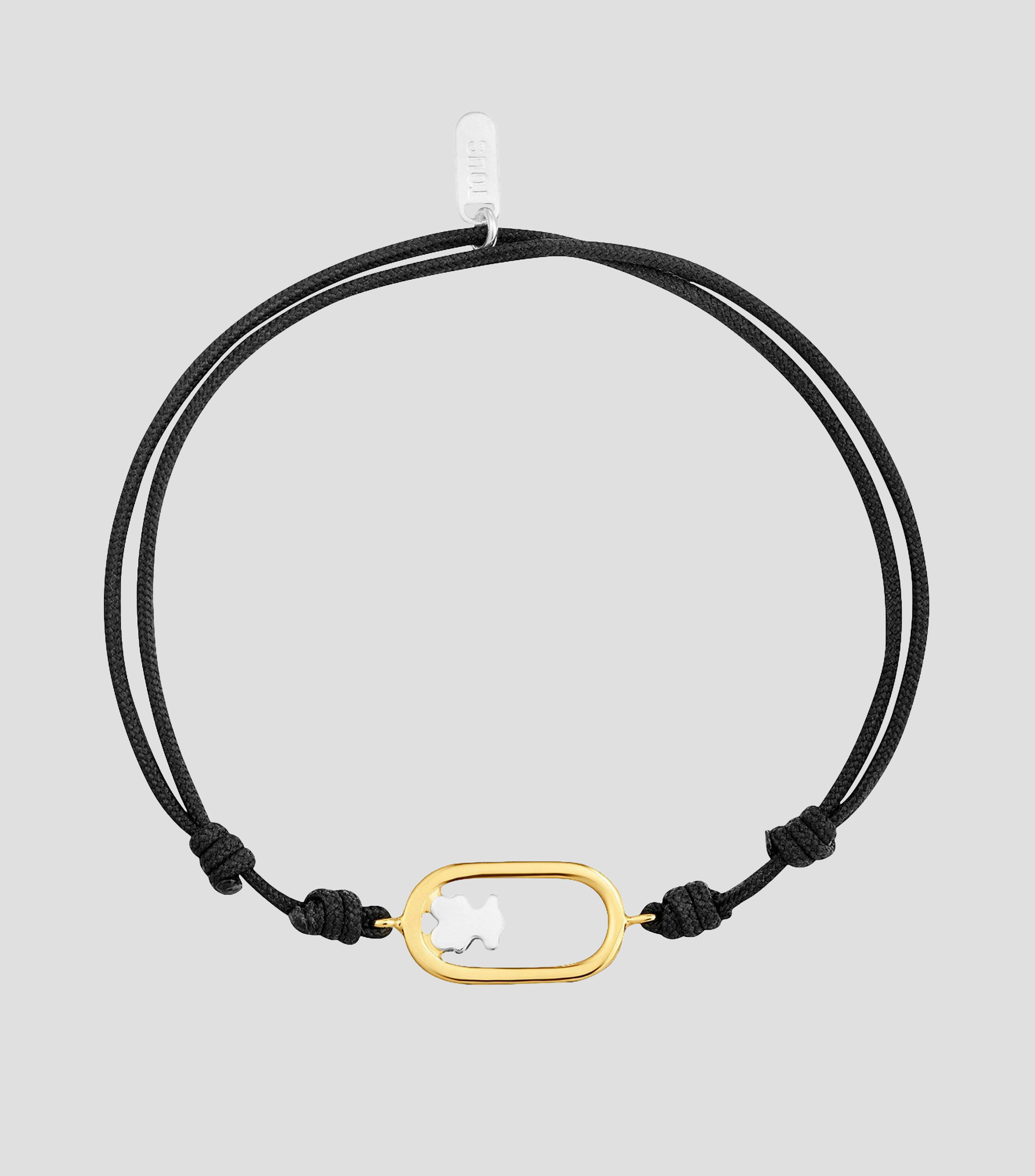 Pulsera en nylon negro Camille Mujer