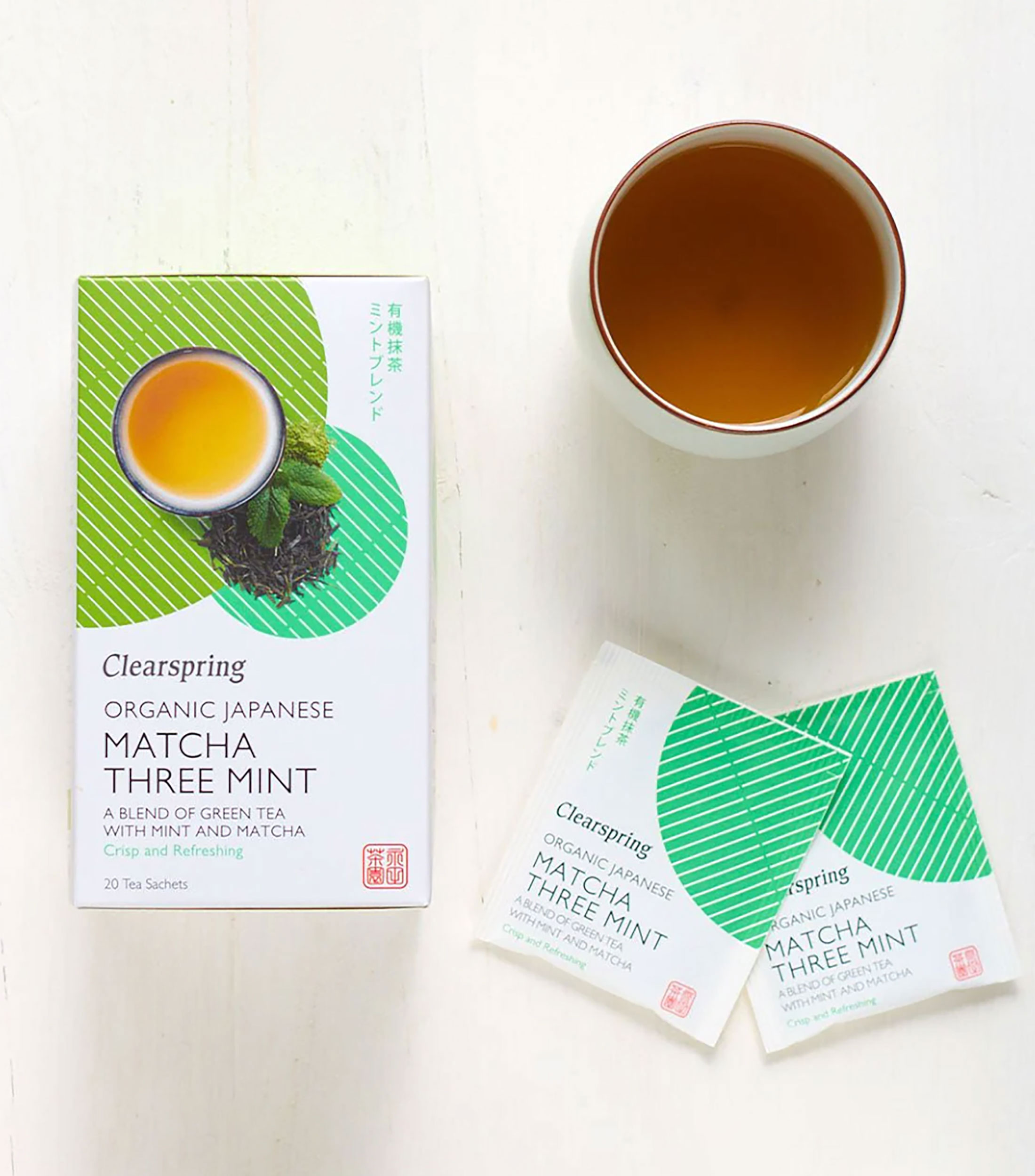Té Verde Japonés Matcha Tres Mentas, 20 Sobres