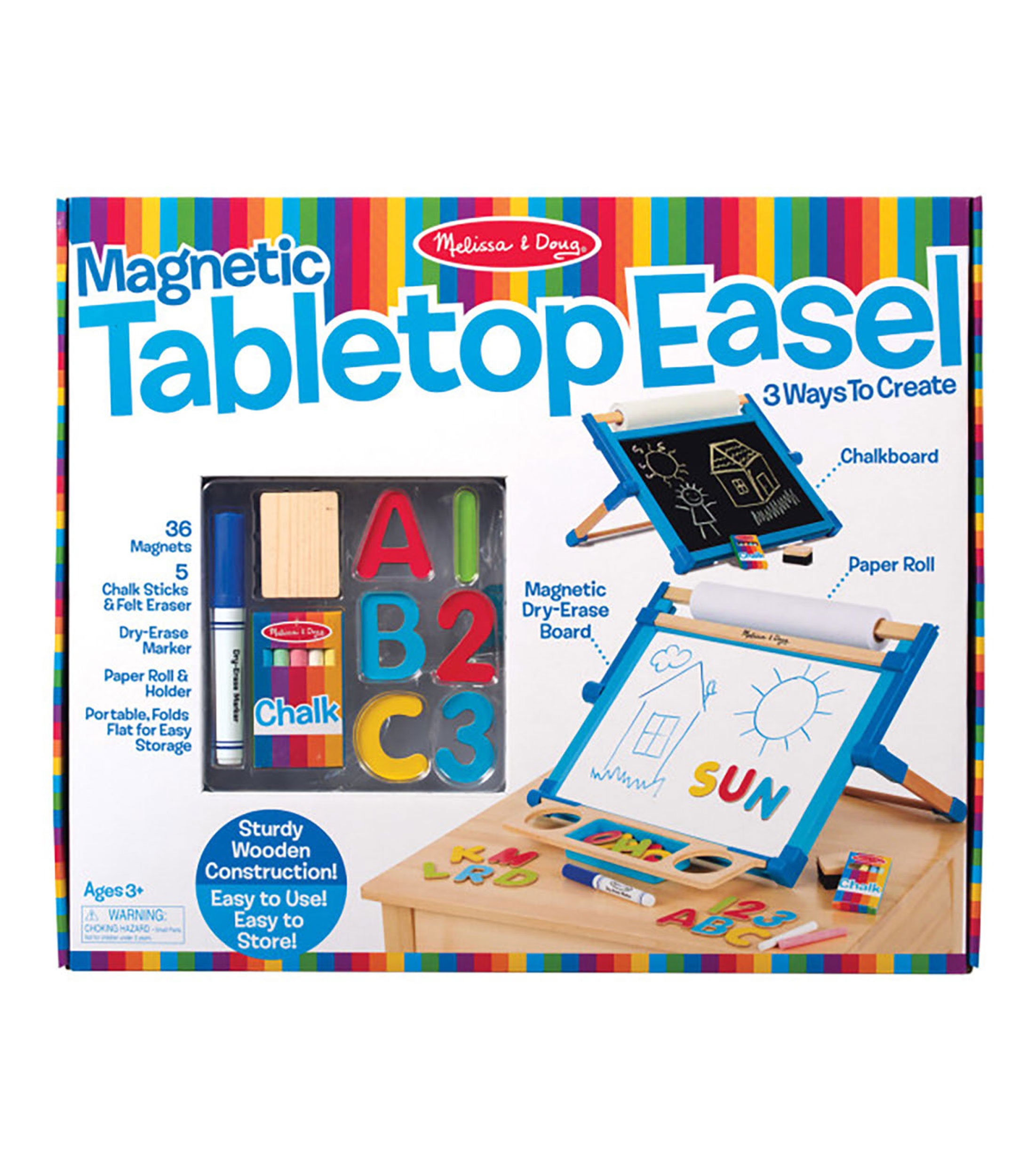 Caballete con tablero magnético Double-Sided Tabletop Easel
