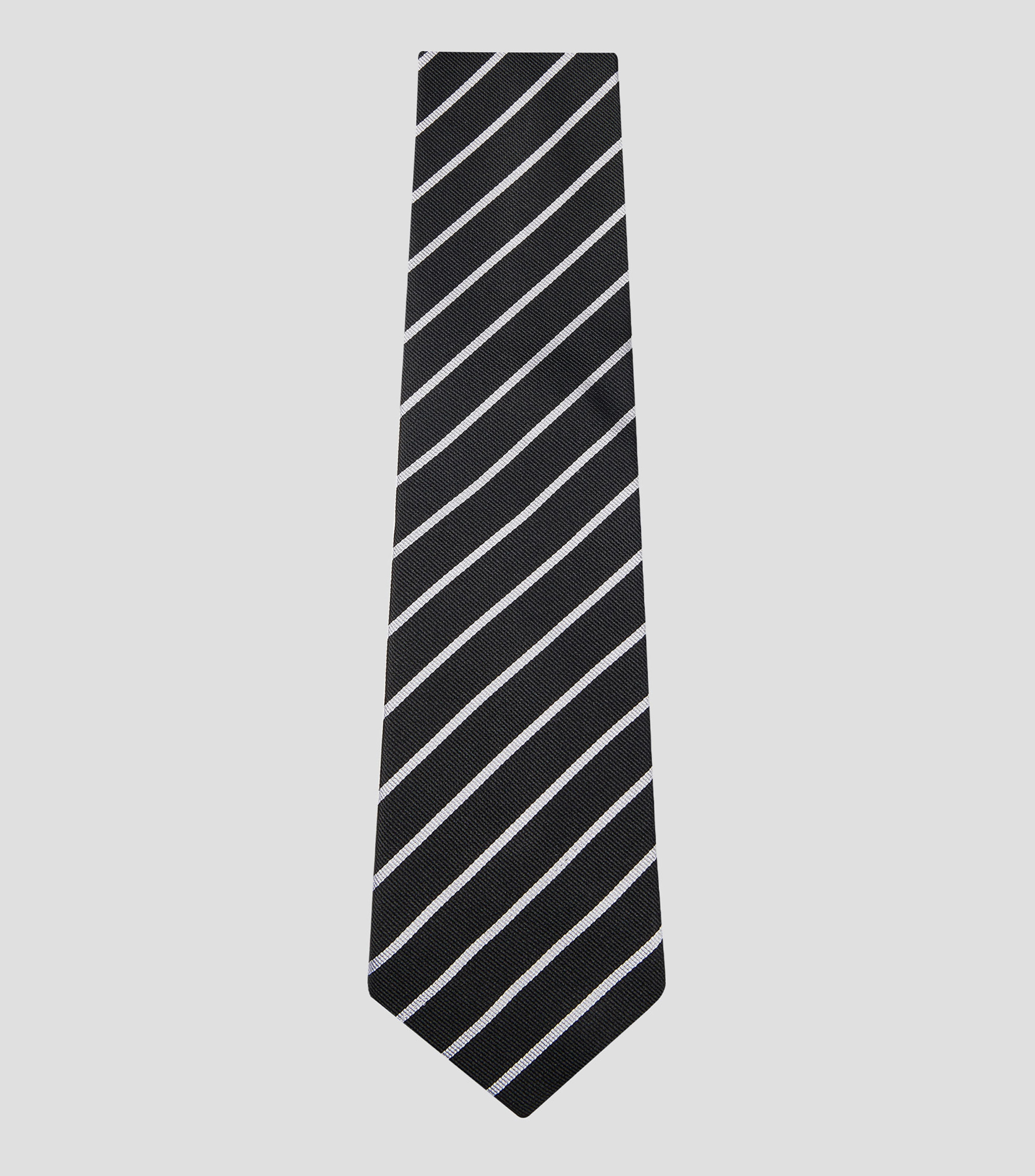Corbata ancha en seda con rayas