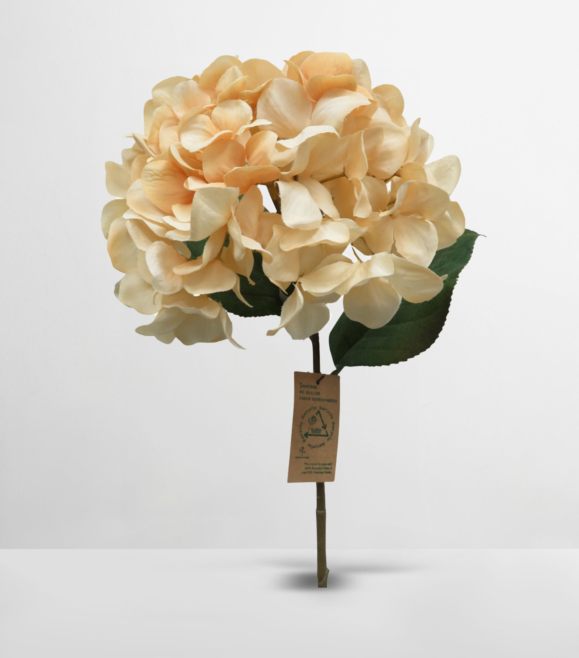 Flor Artificial Decorativa Hortensia Ivory