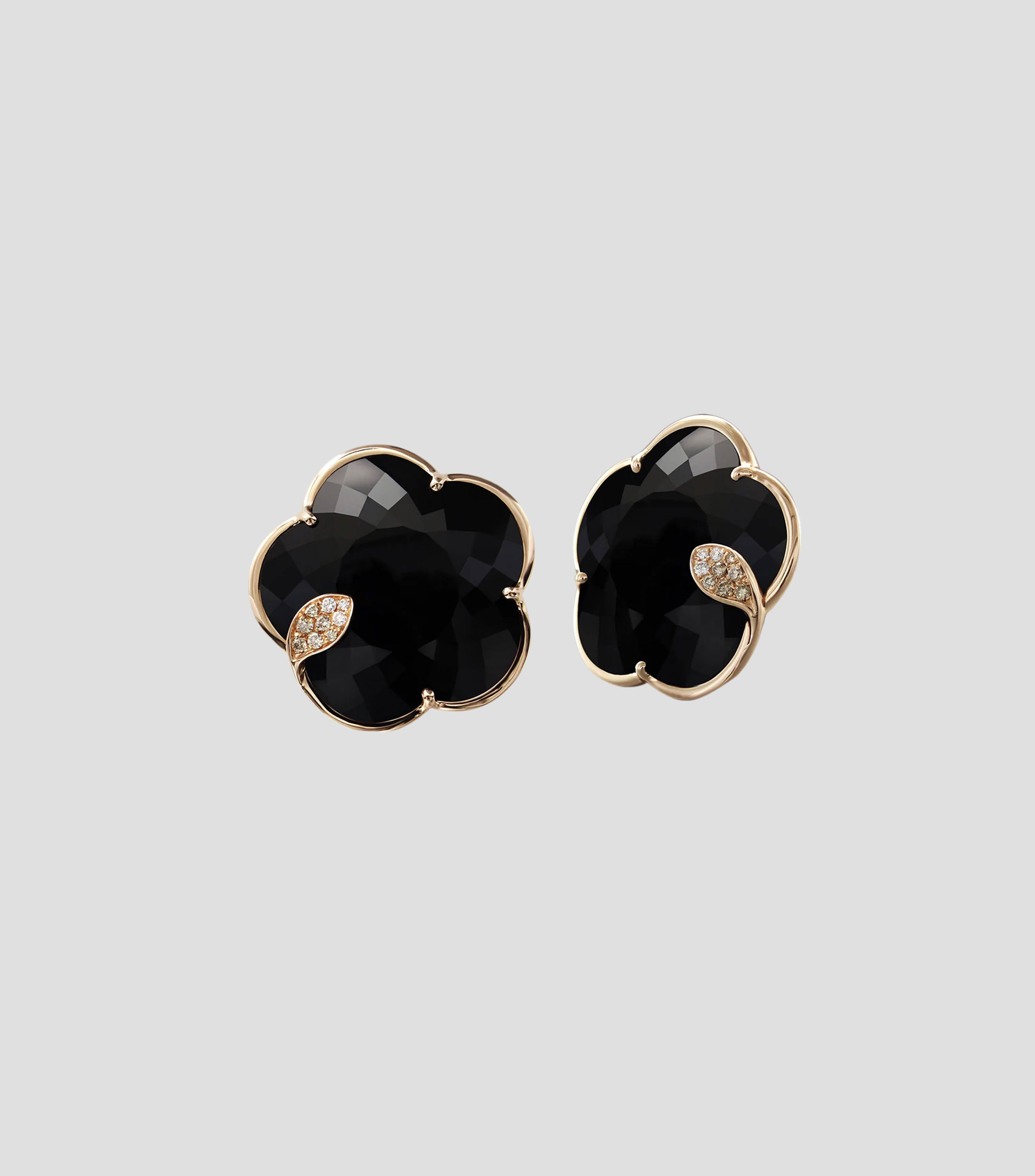 Aretes en oro rosa de 18 Kilates en forma de flor Joli Mujer