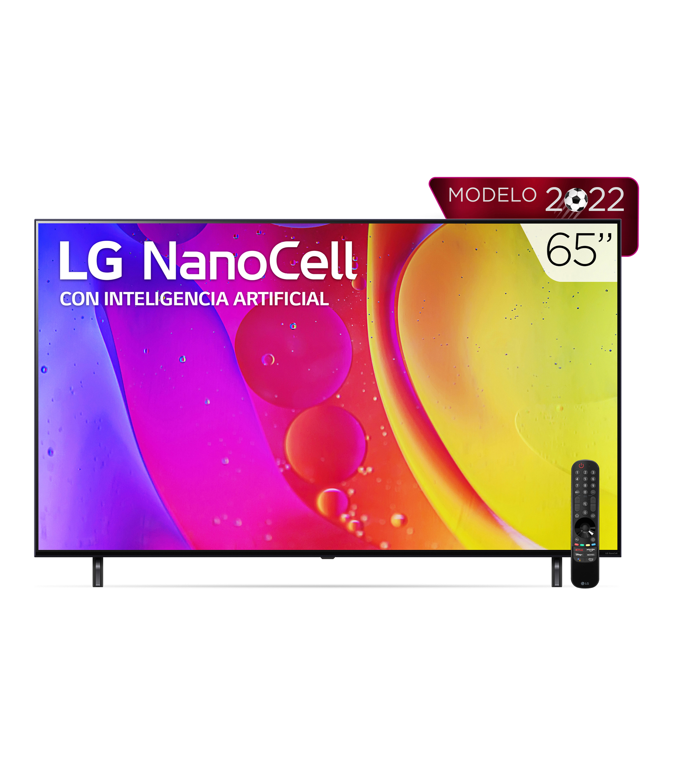 LG: Pantalla LG NanoCell 65 4K SMART TV con ThinQ AI 65NANO80SQA
