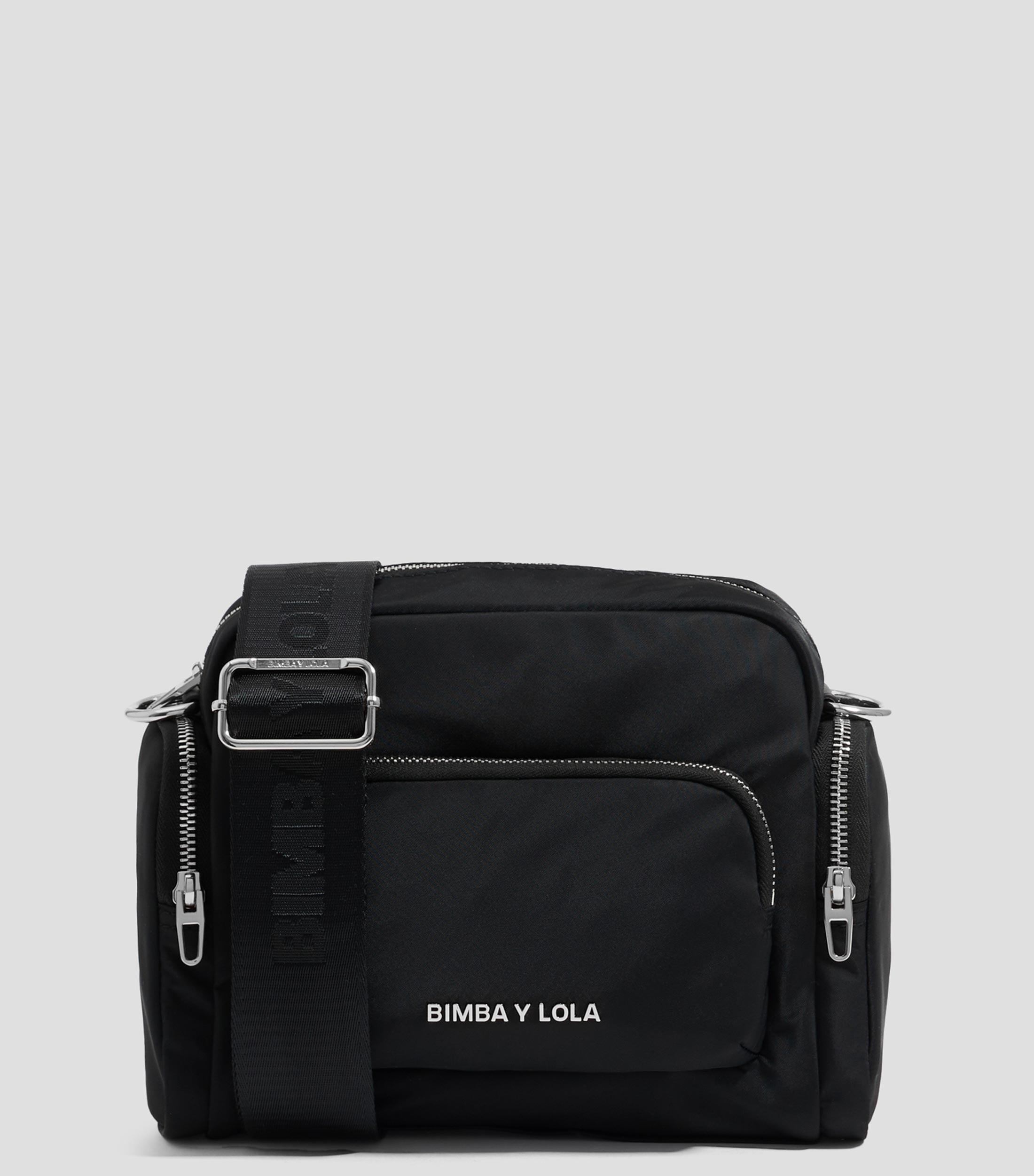 Bolso crossbody multibolsillos mediano negro Mujer