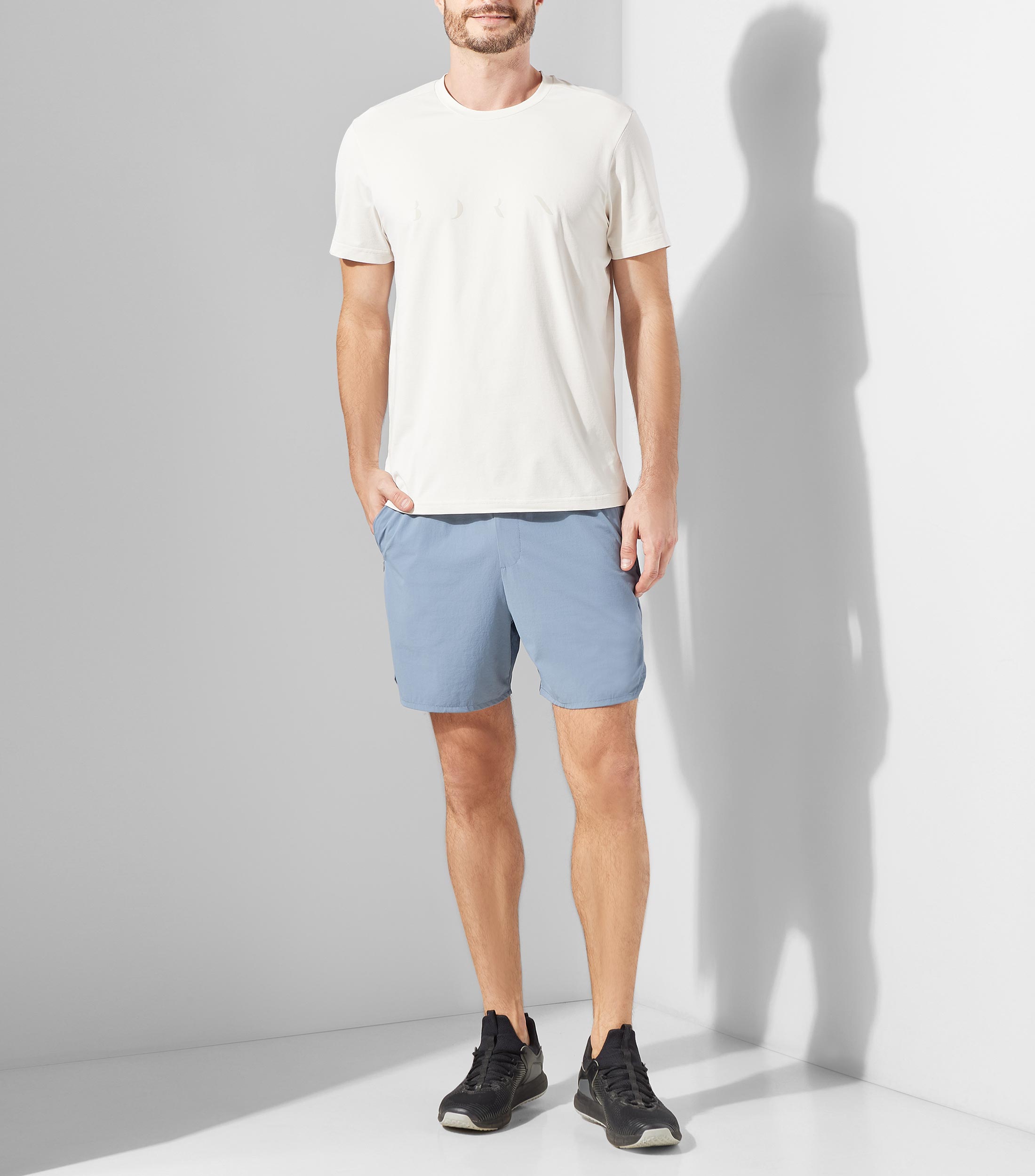 Playera para entrenamiento cuello redondo manga corta estampada Hombre