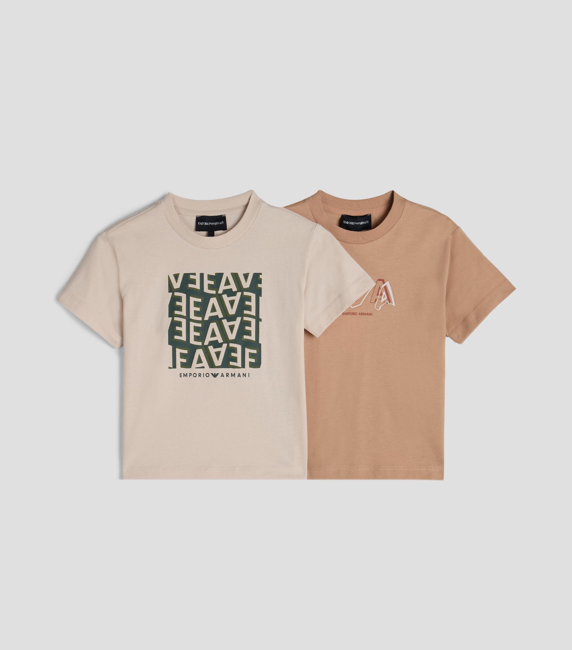 Set 2 playeras de cuello redondo con manga corta estampado Niño