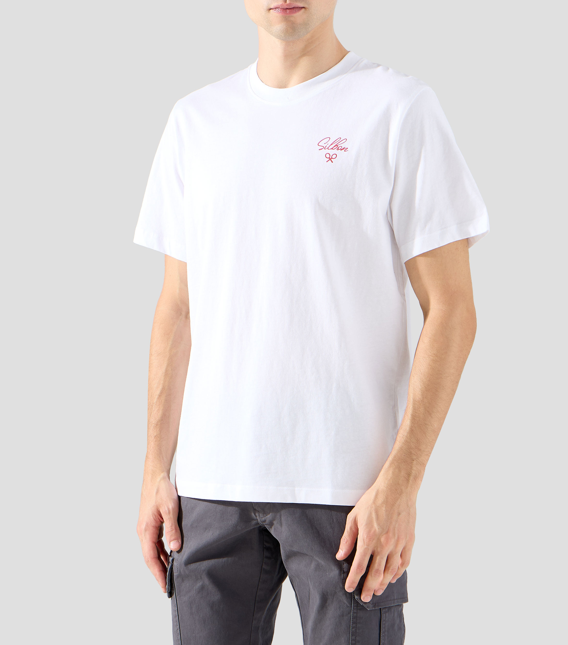 Playera cuello redondo manga corta estampada Hombre
