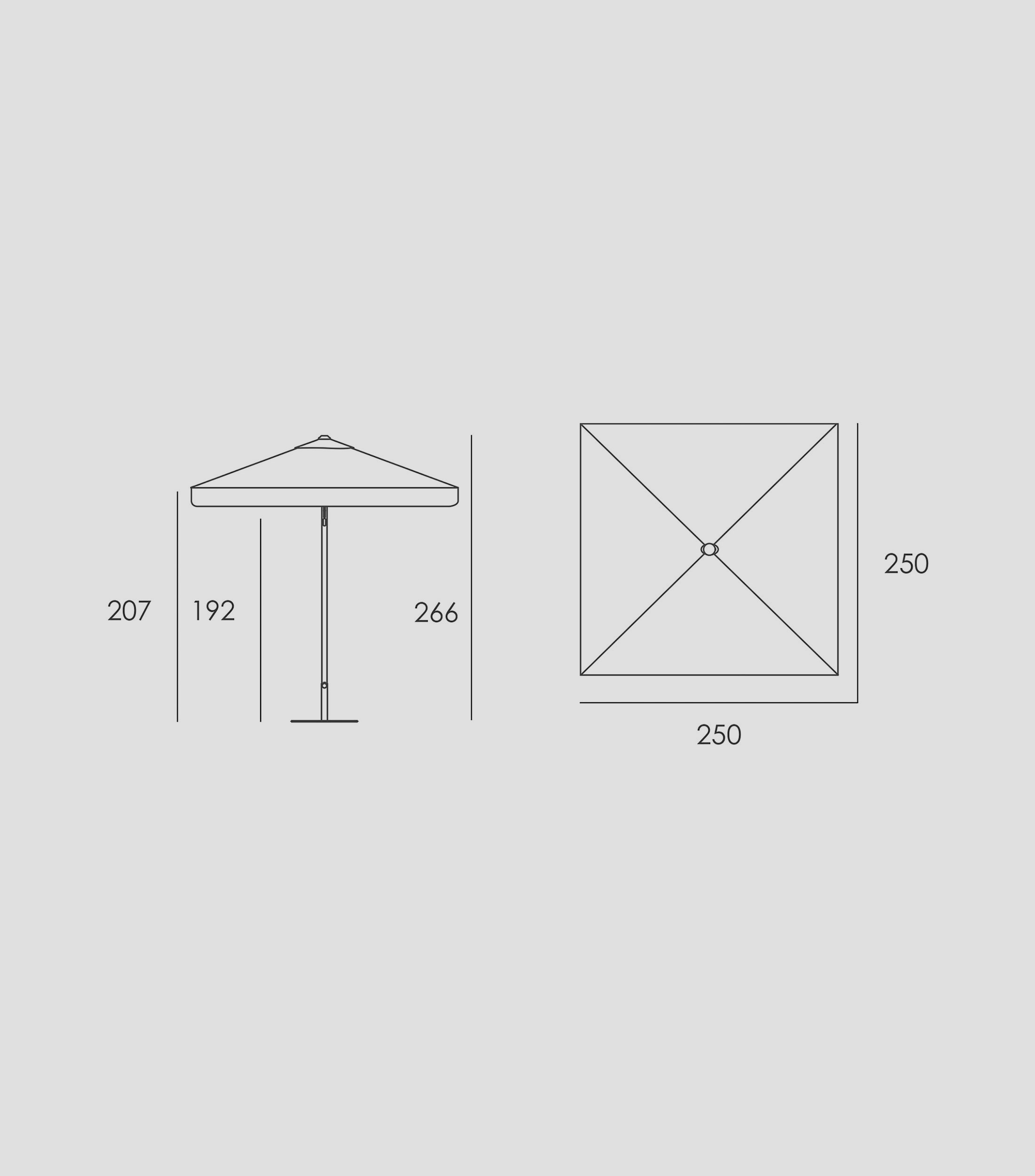 Sombrilla para Jardín en aluminio