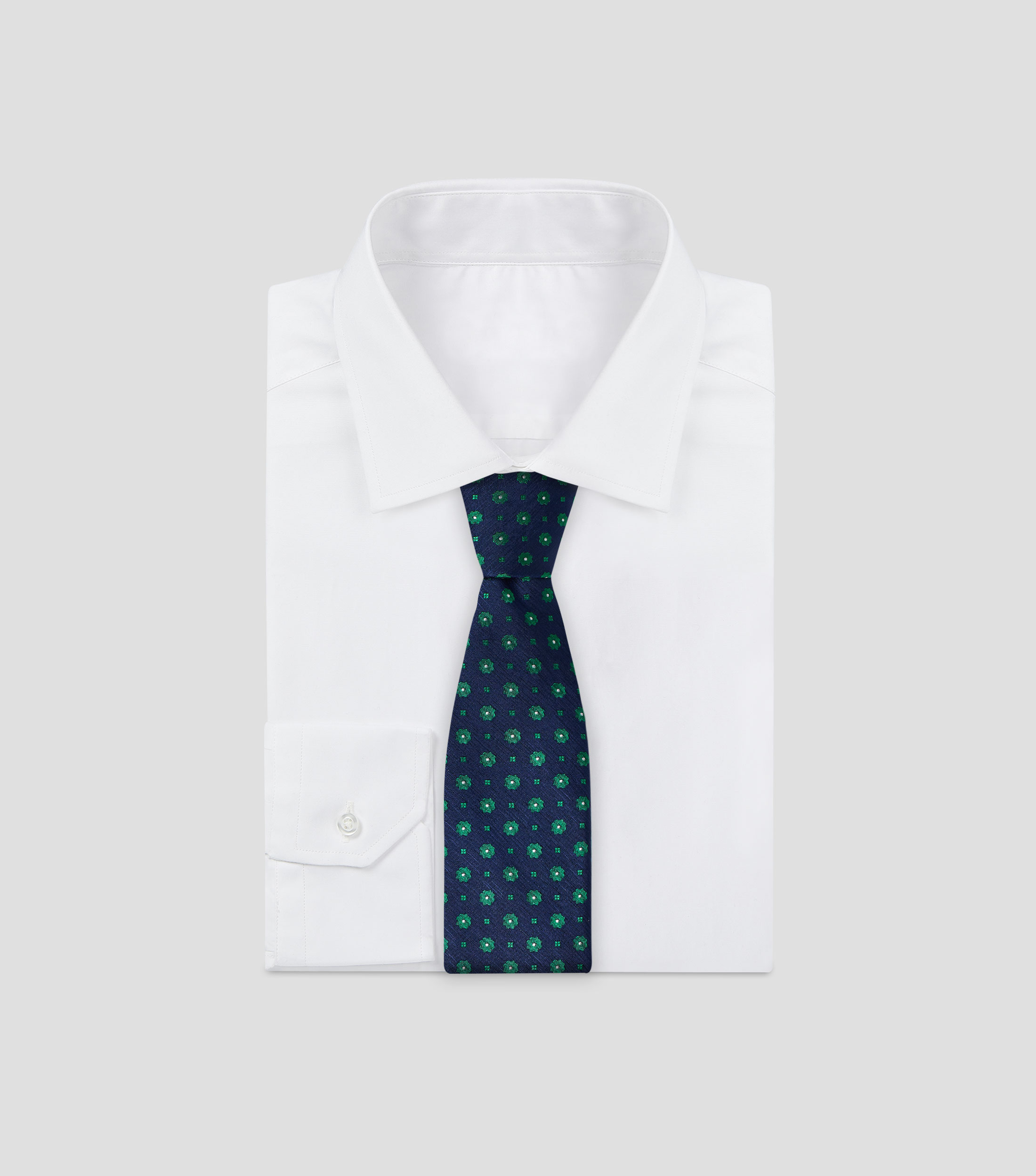 Corbata ancha azul estampada