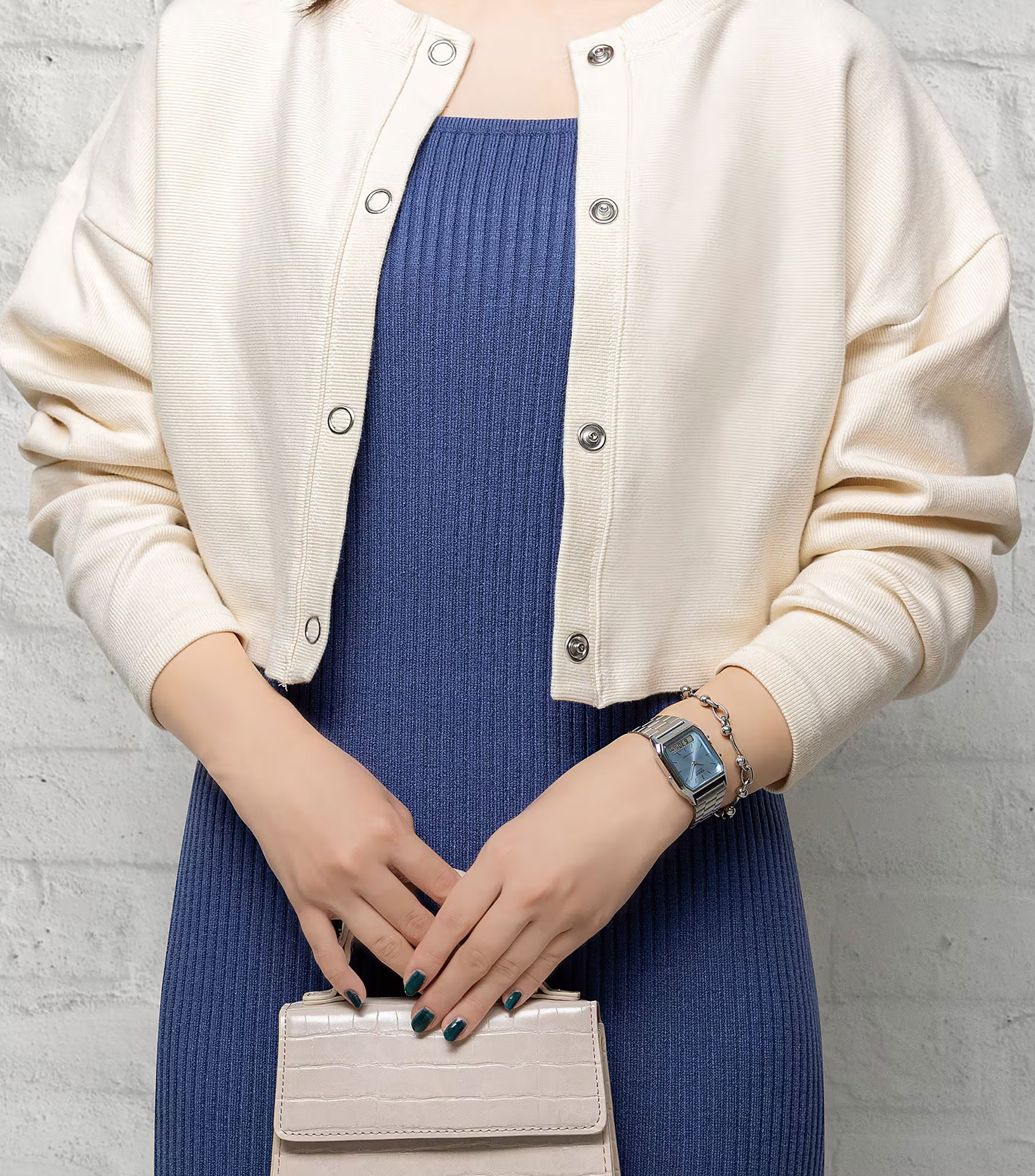 Reloj Unisex Vintage casual Azul, Plateado