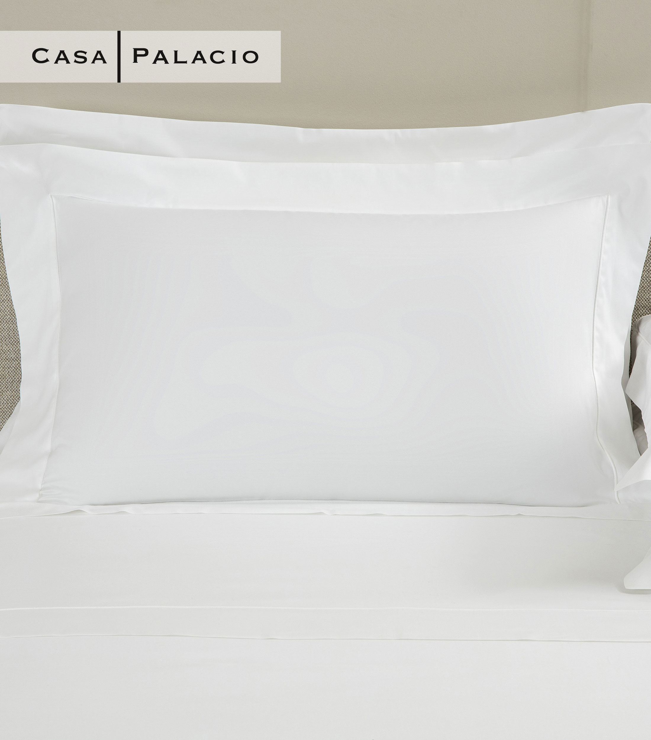Juego de fundas para almohada King Size de algodon Grace Blanco