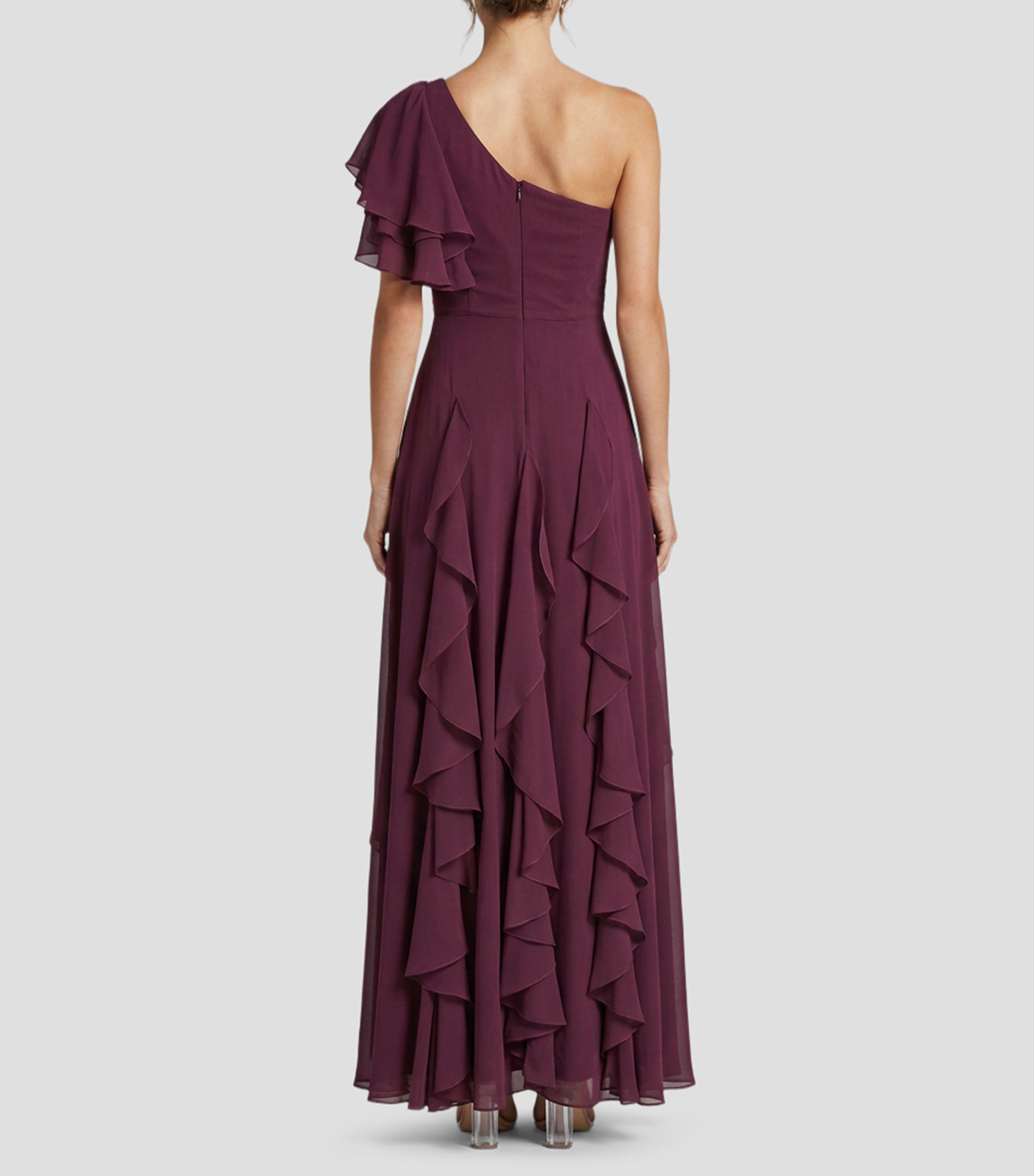 Vestido de fiesta largo liso Mujer