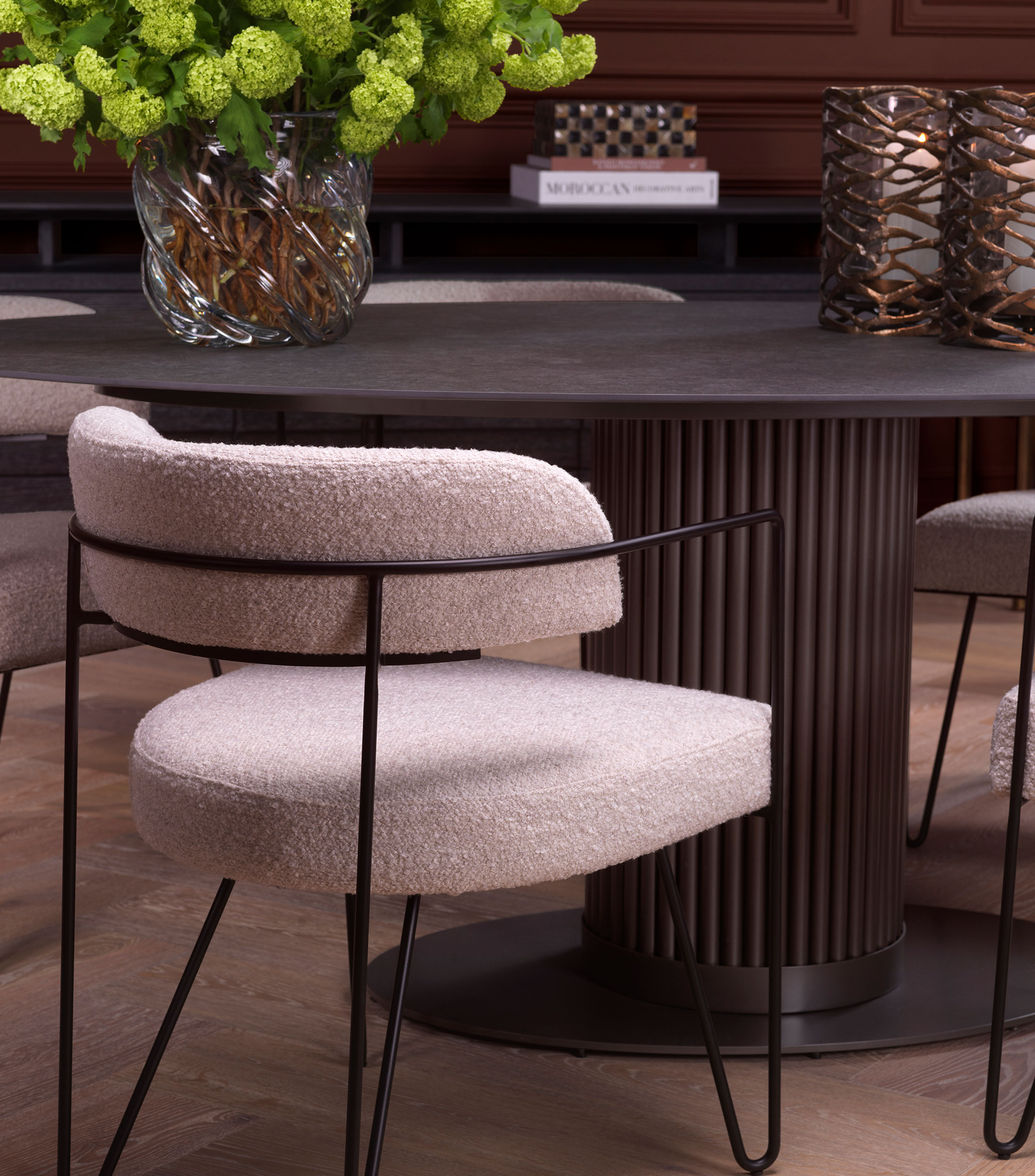 Silla de comedor Giuseppe en tela