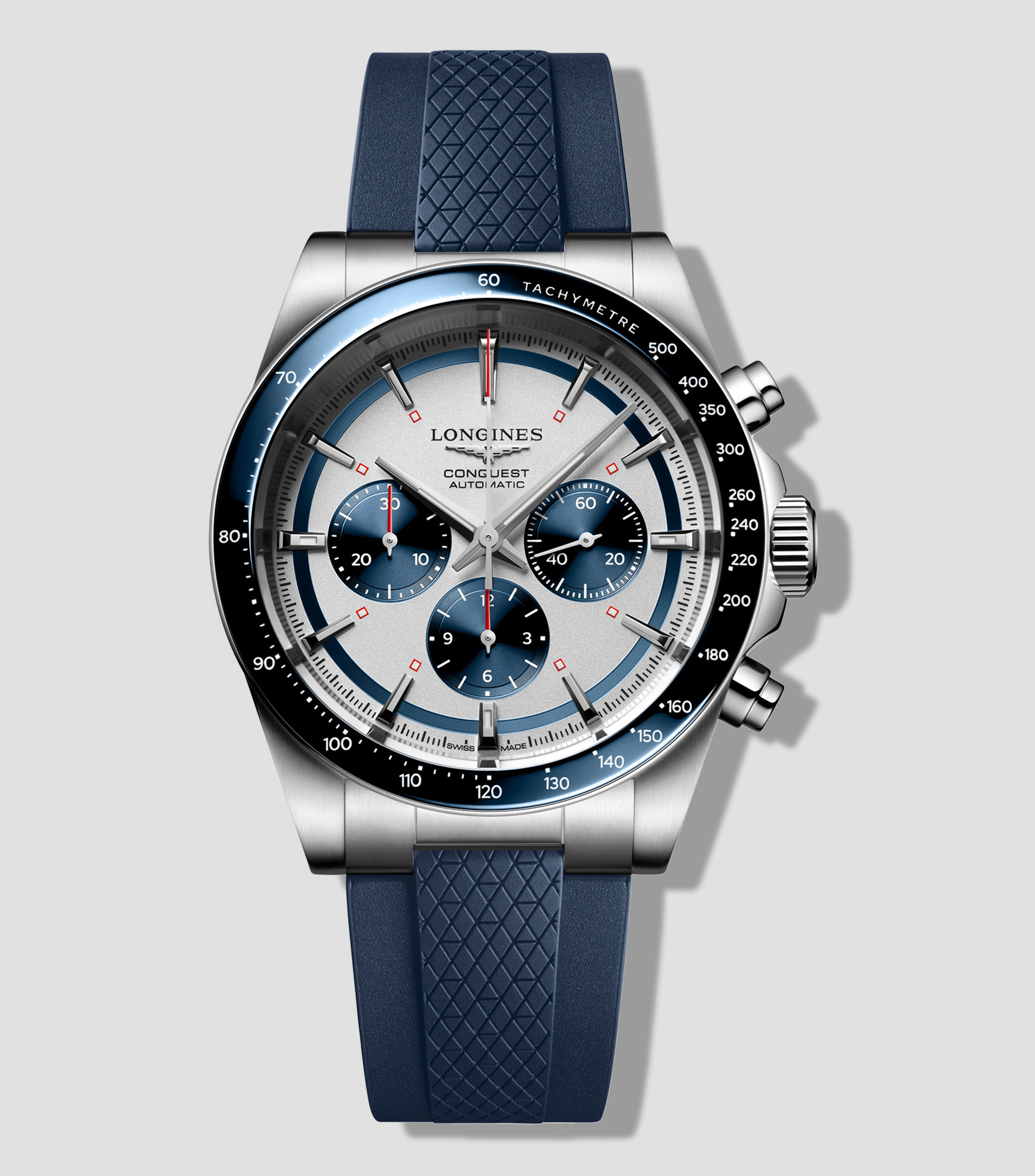 Reloj para Hombre Conquest Chronograph Deportivo, Plateado