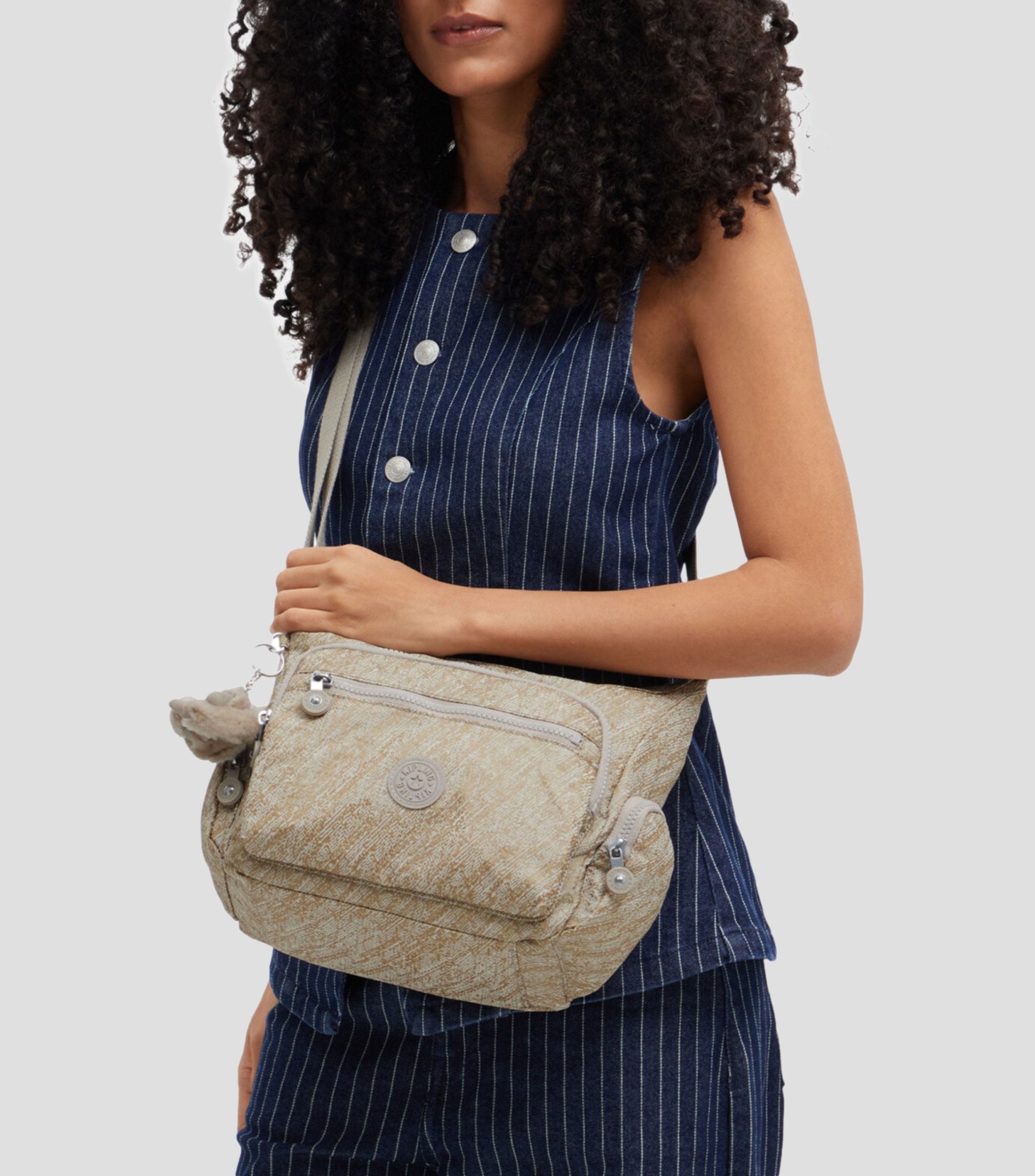 Bolsa crossbody dorado Gabbie estampada Mujer