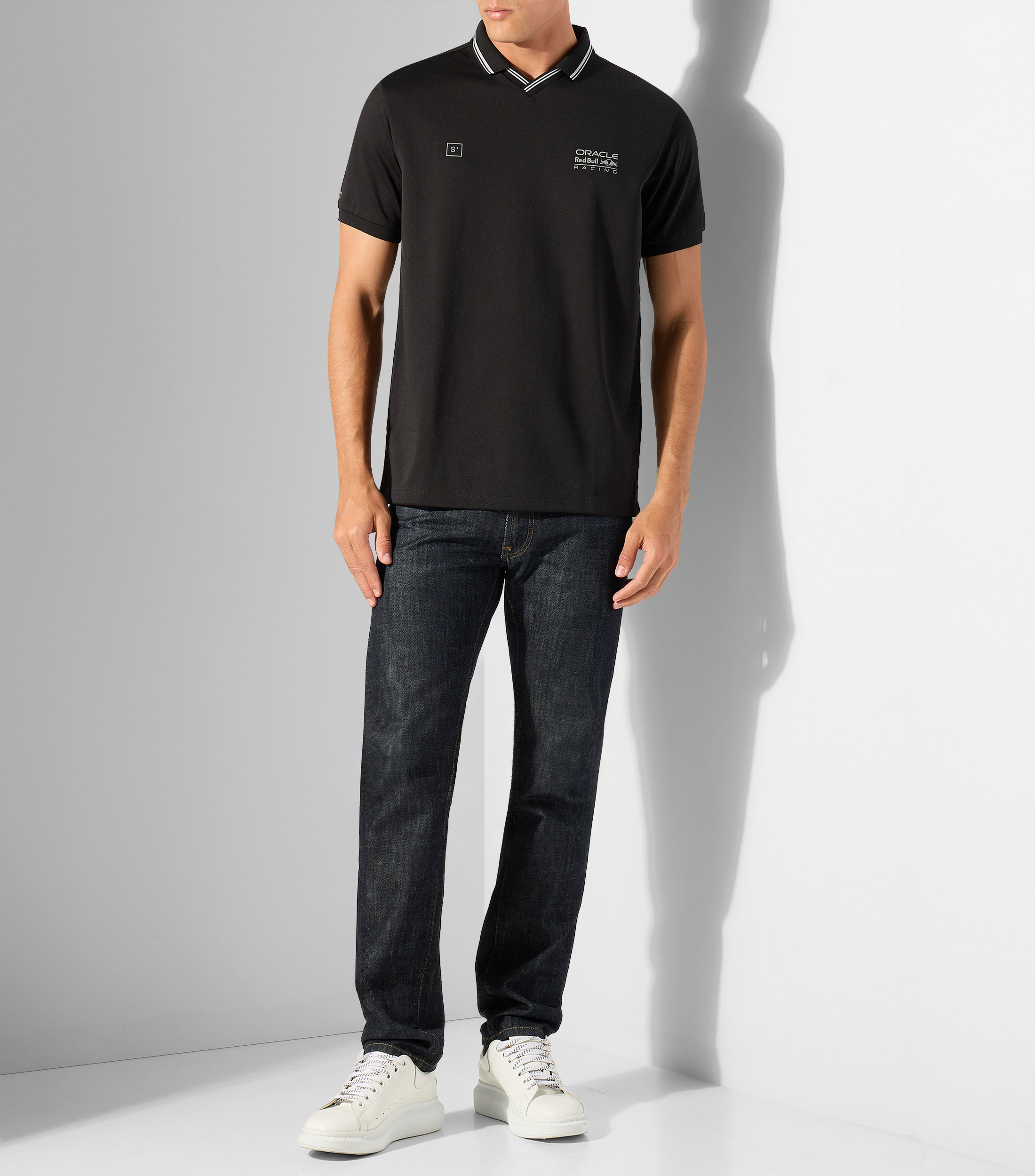 Playera cuello tipo polo manga corta lisa Hombre