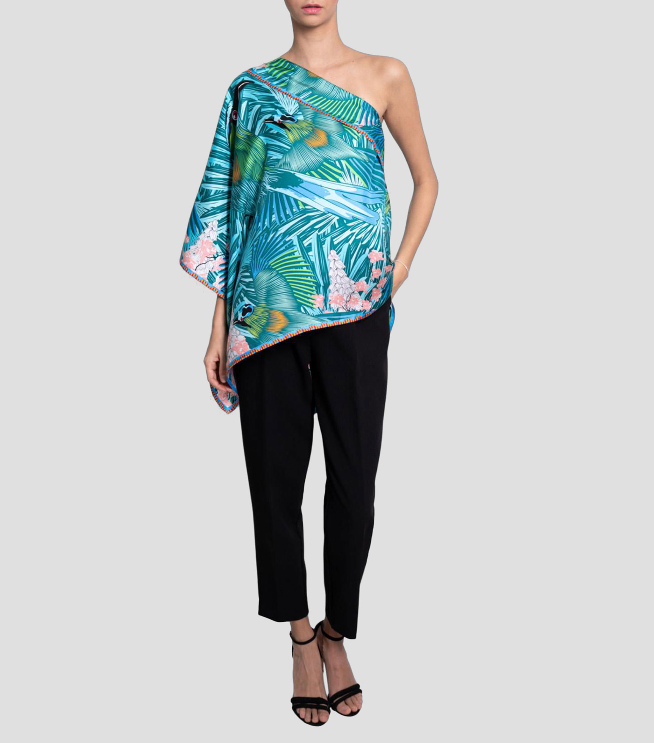 Poncho estampado Mujer