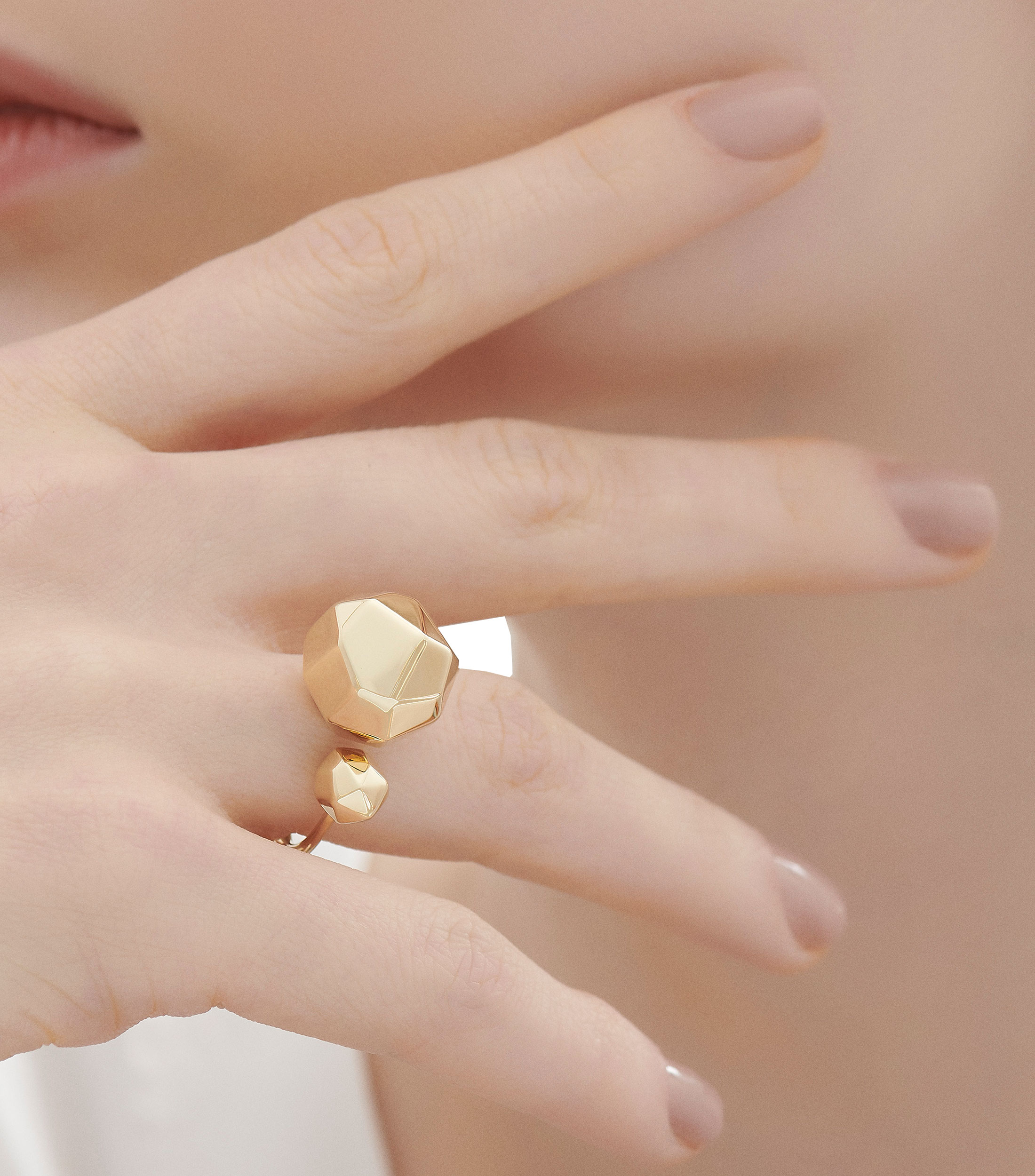 Anillo en oro amarillo de 18 kilates Copernicus Kepler Mujer