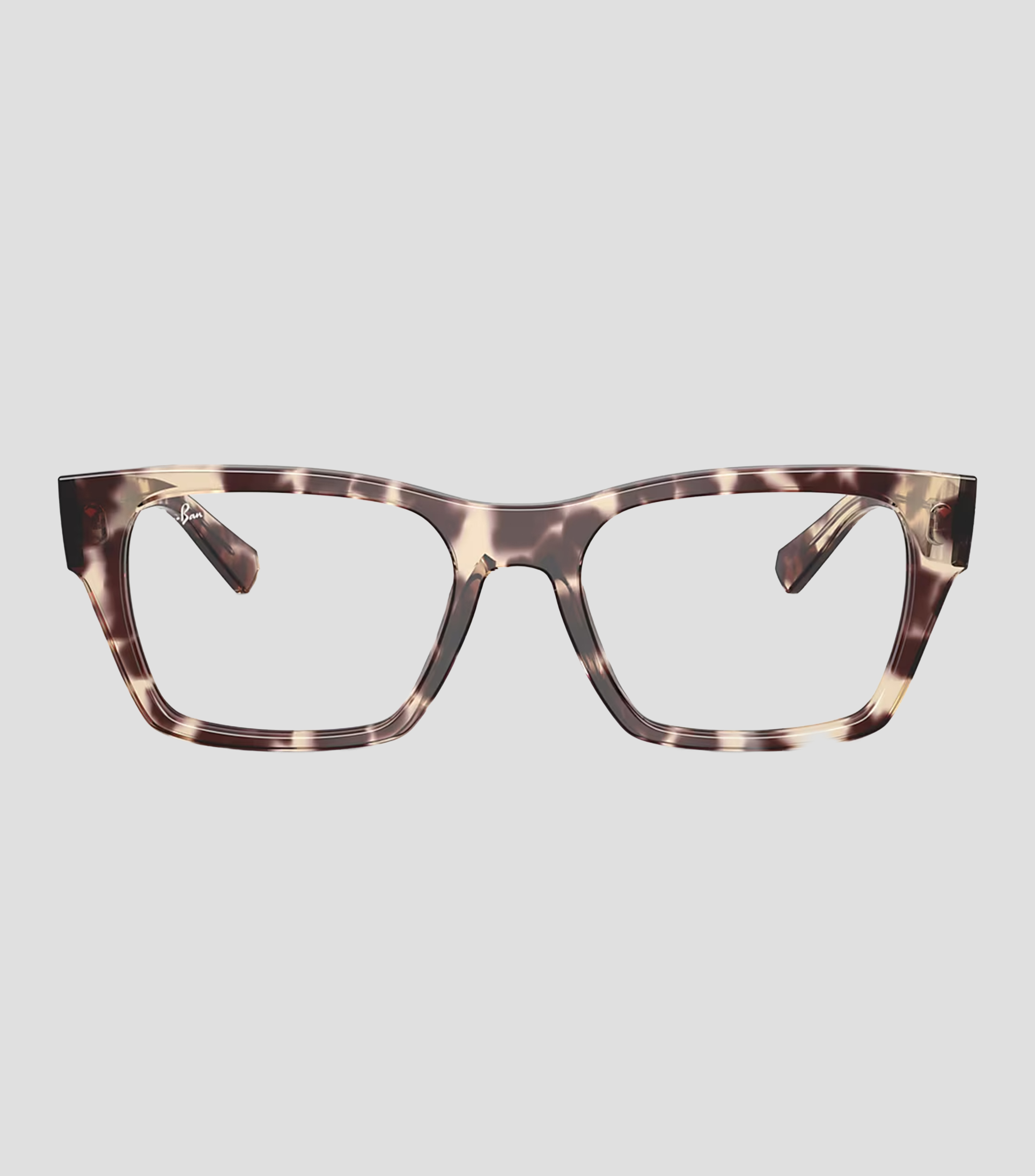 Lentes oftálmicos rectangulares Havana marrón Mujer