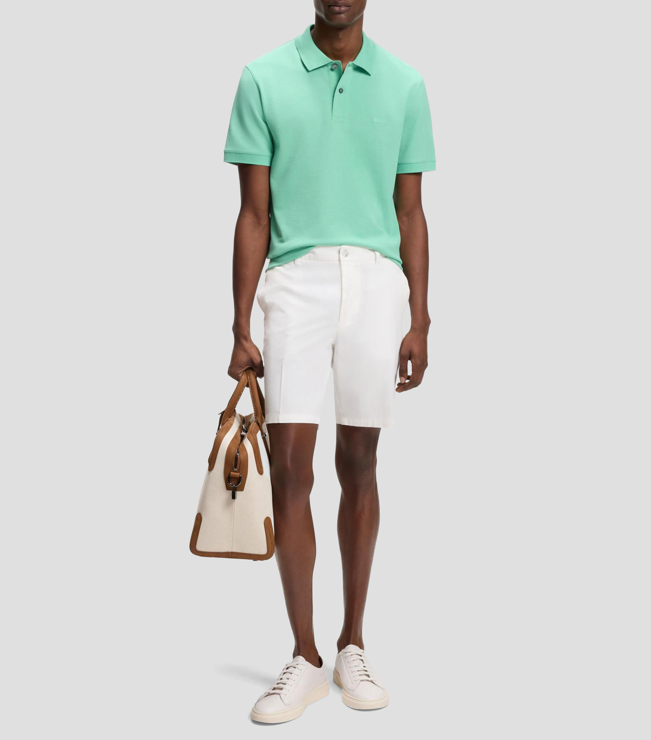 Short sarga de algodón elástico Hombre