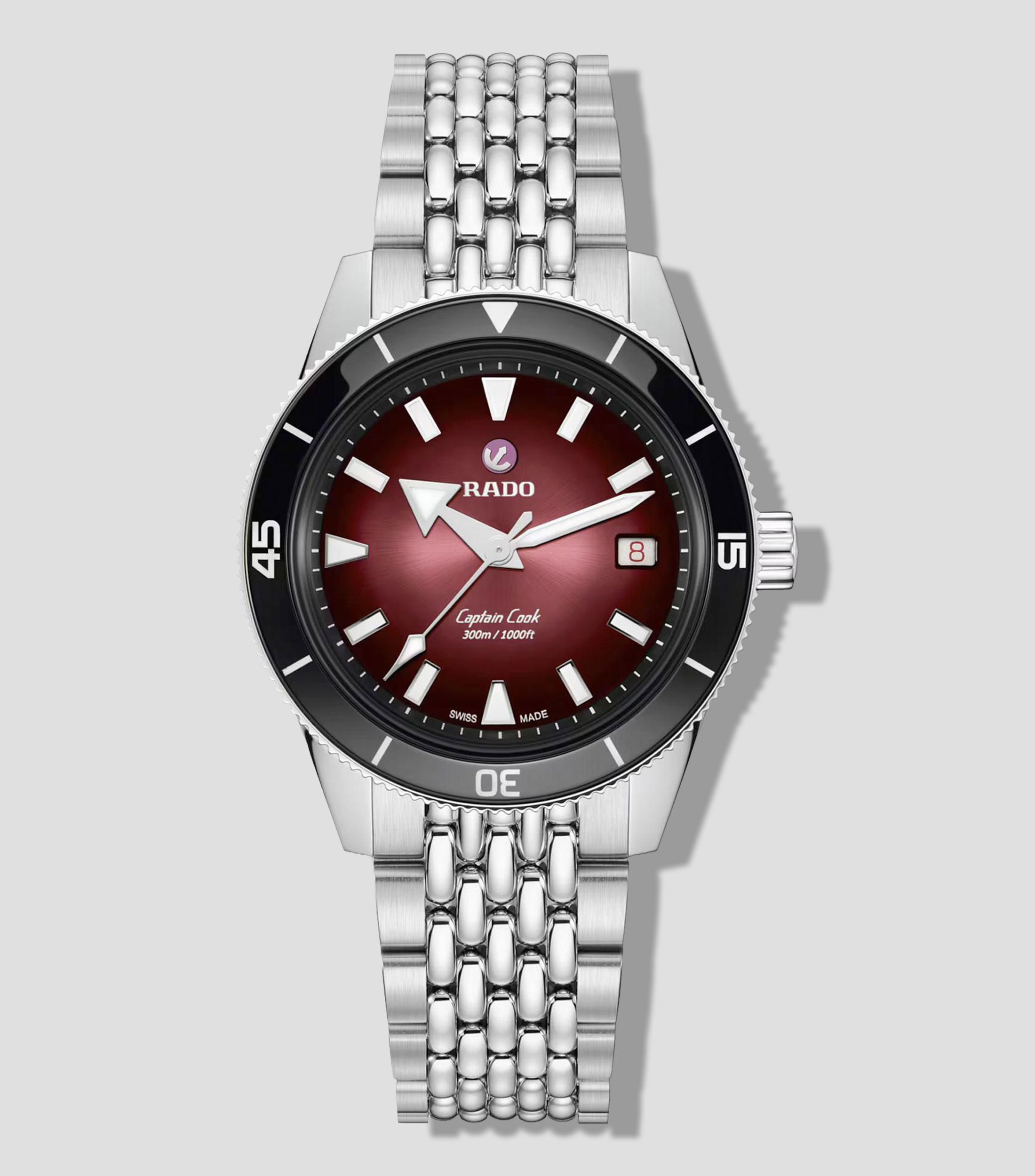 Reloj Unisex Casual True Square Negro, Rojo