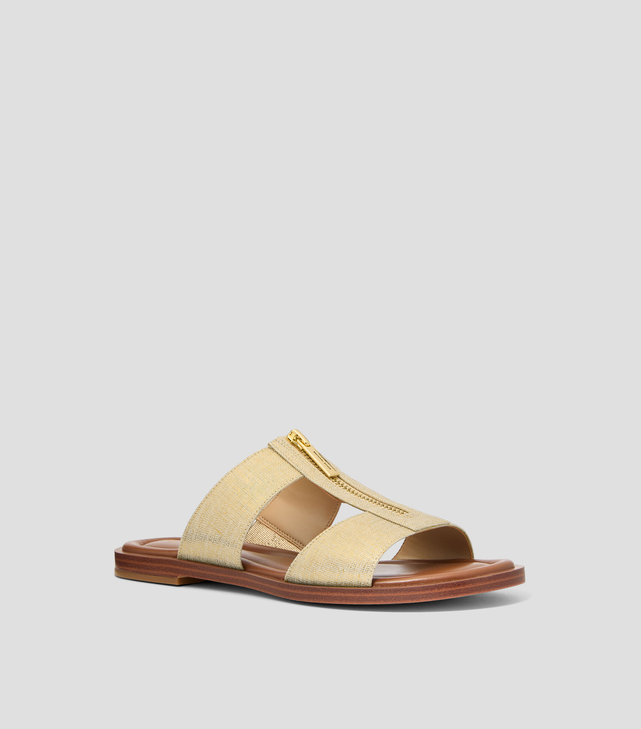 Sandalias planas en piel lisas Mujer