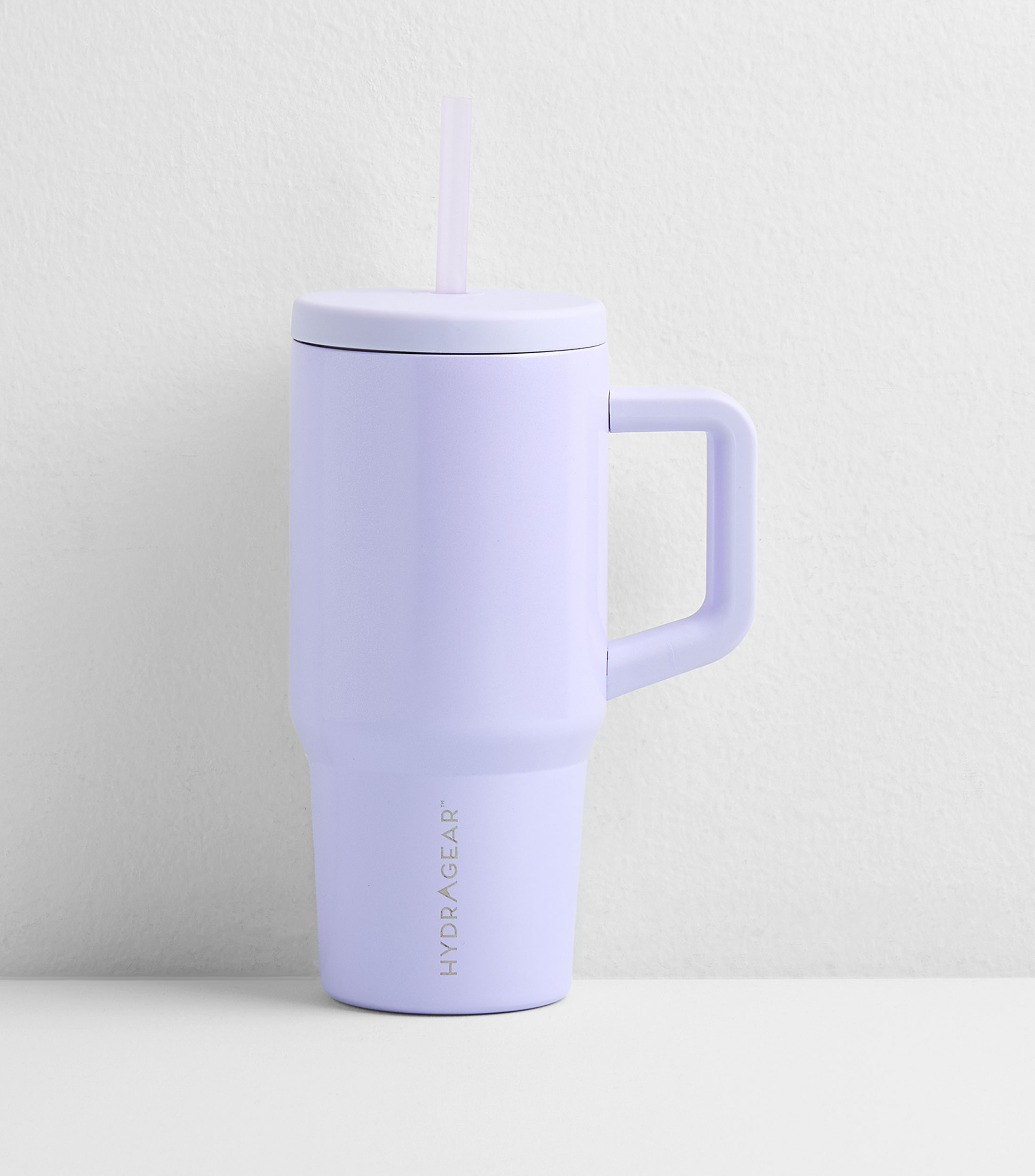Termo morado en acero inoxidable con popote, 414 ml