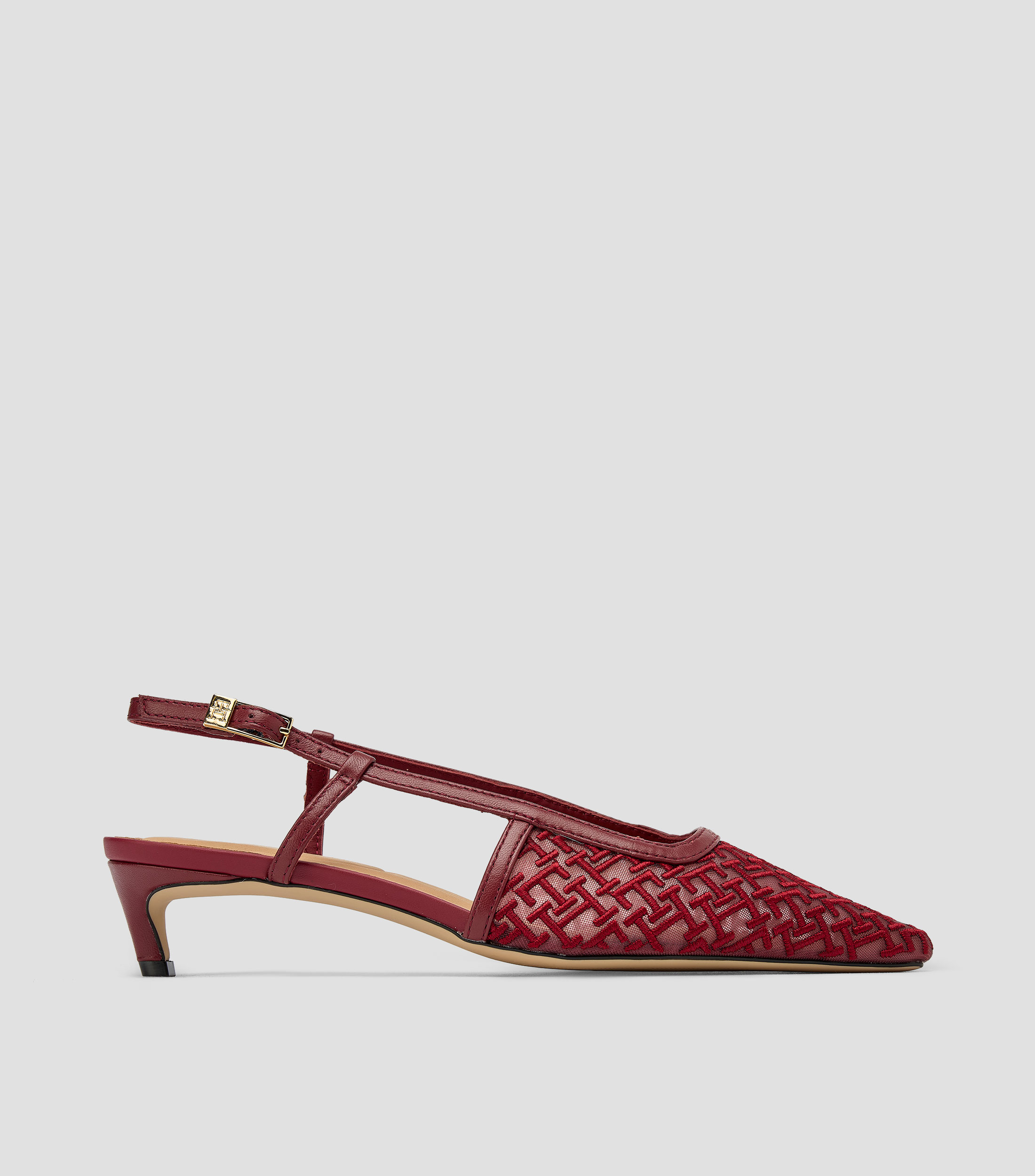 Zapatillas slingback tacón bajo de aguja Mujer