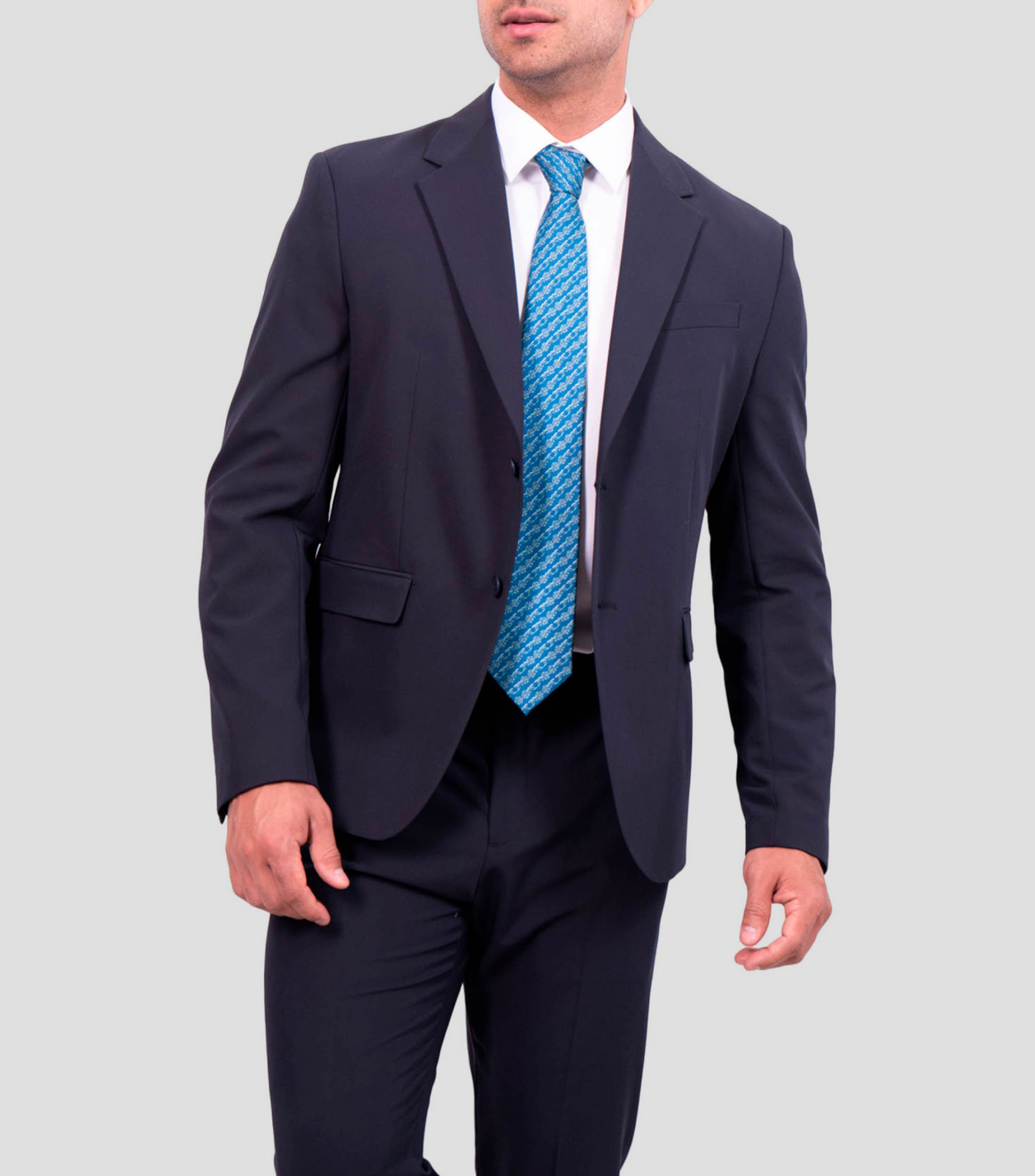 Corbata ancha de seda azul Quetzalcóatl
