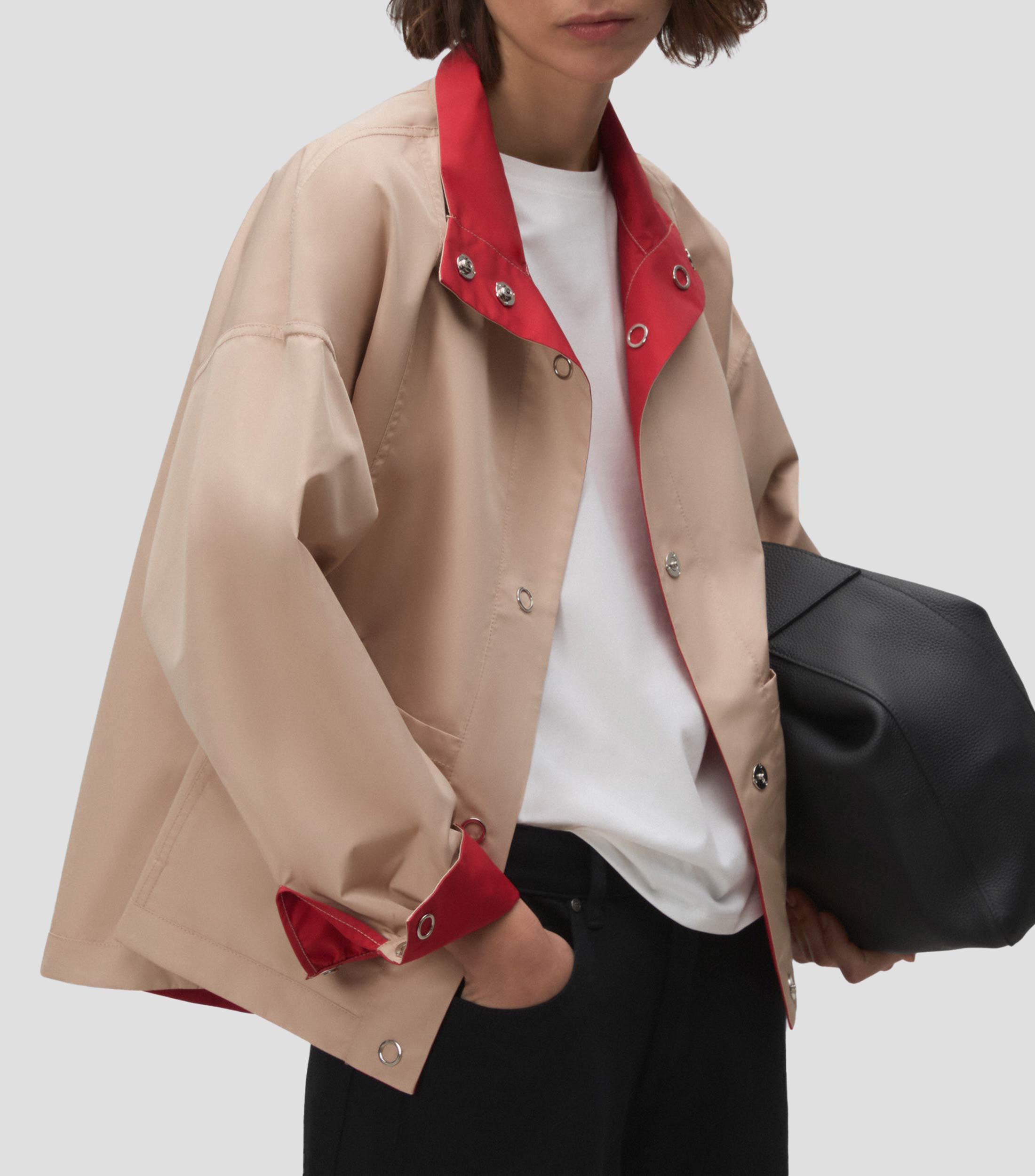 Parka corta reversible Mujer