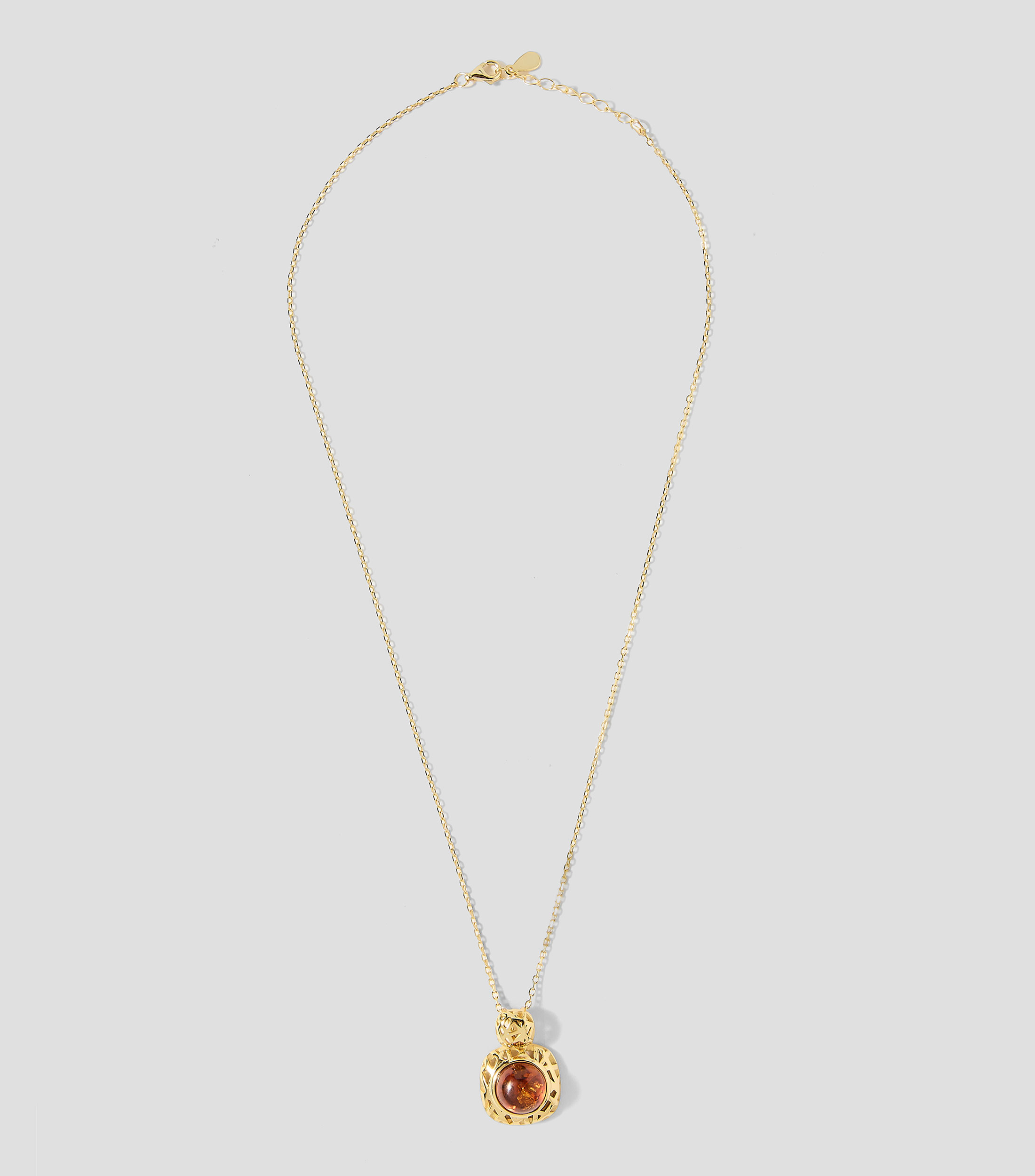 Dije con cadena de ámbar báltico Mujer