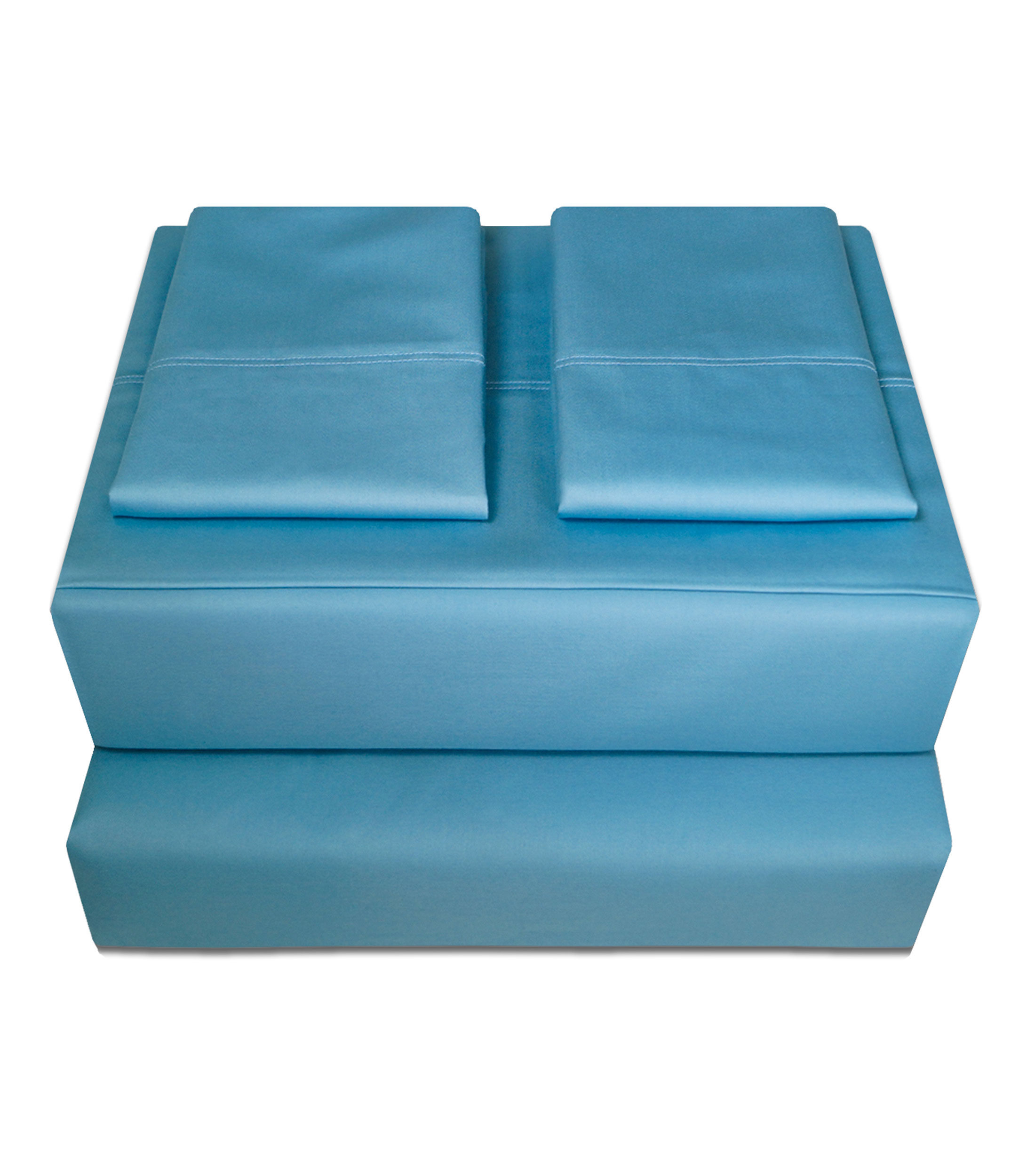 Juego de sábanas Queen Size en algodón Pireo Azul cielo