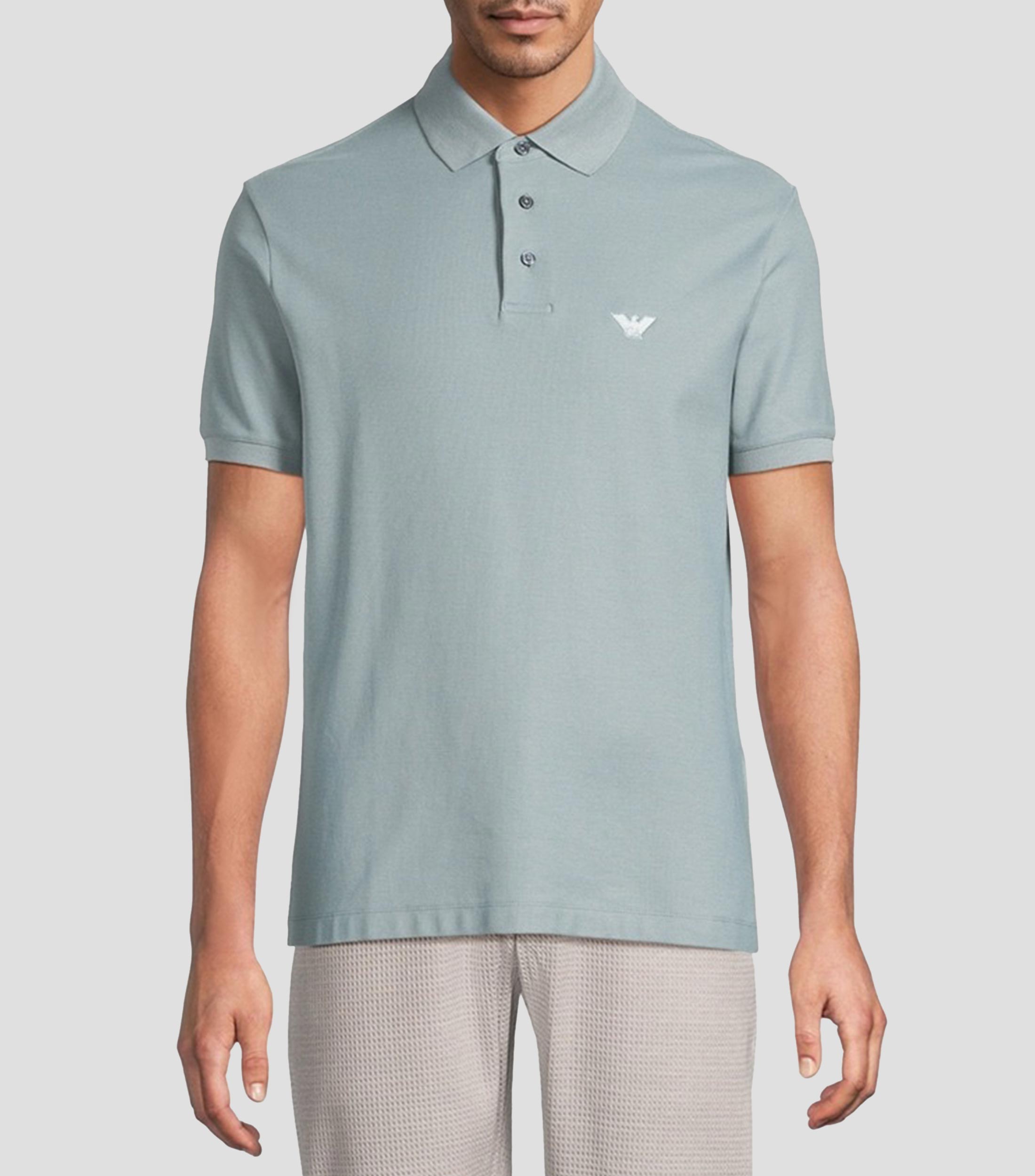 Playera tipo Polo manga corta lisa Hombre