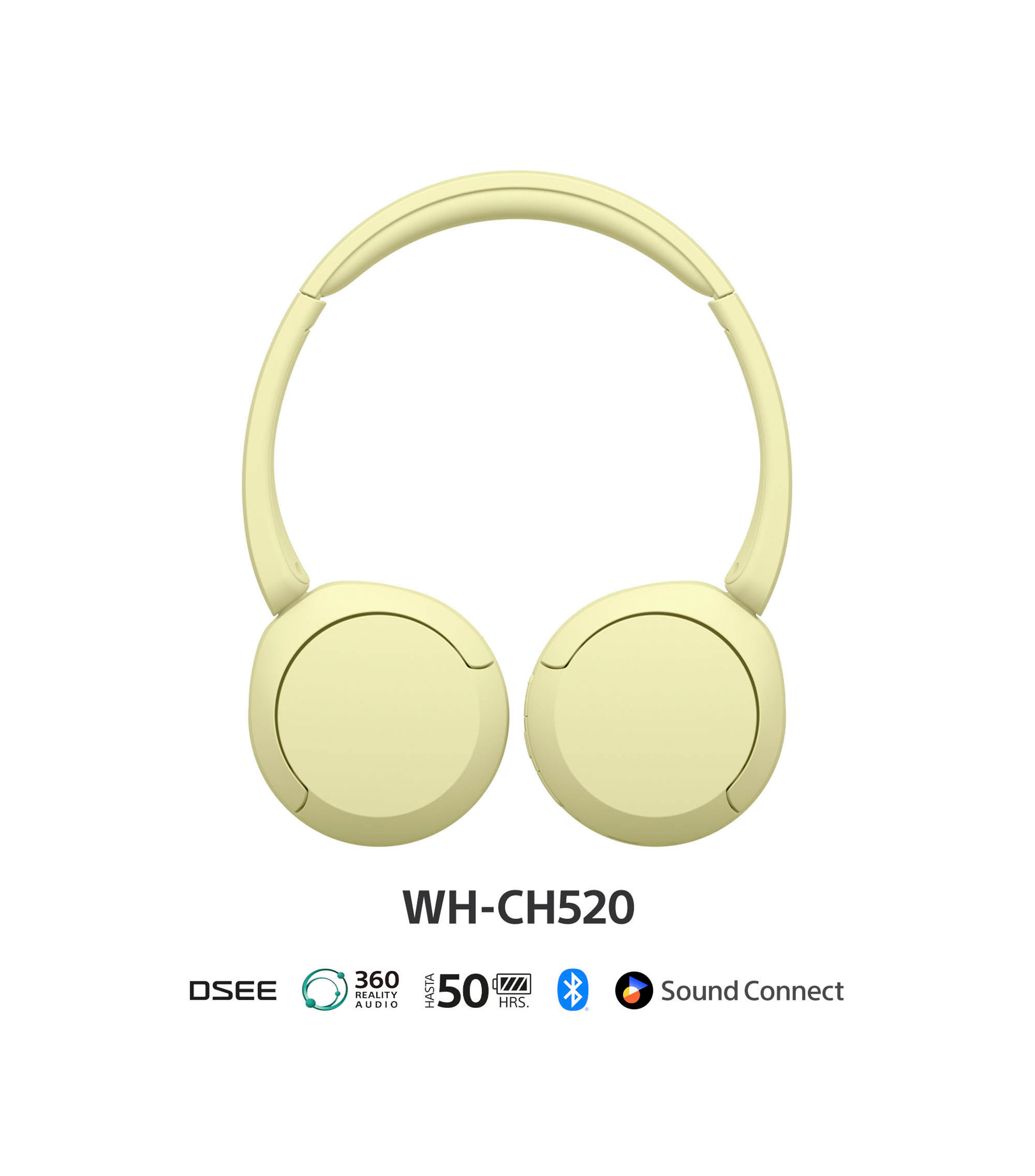 Audífonos Inalámbricos Bluetooth WH-CH520 Amarillos