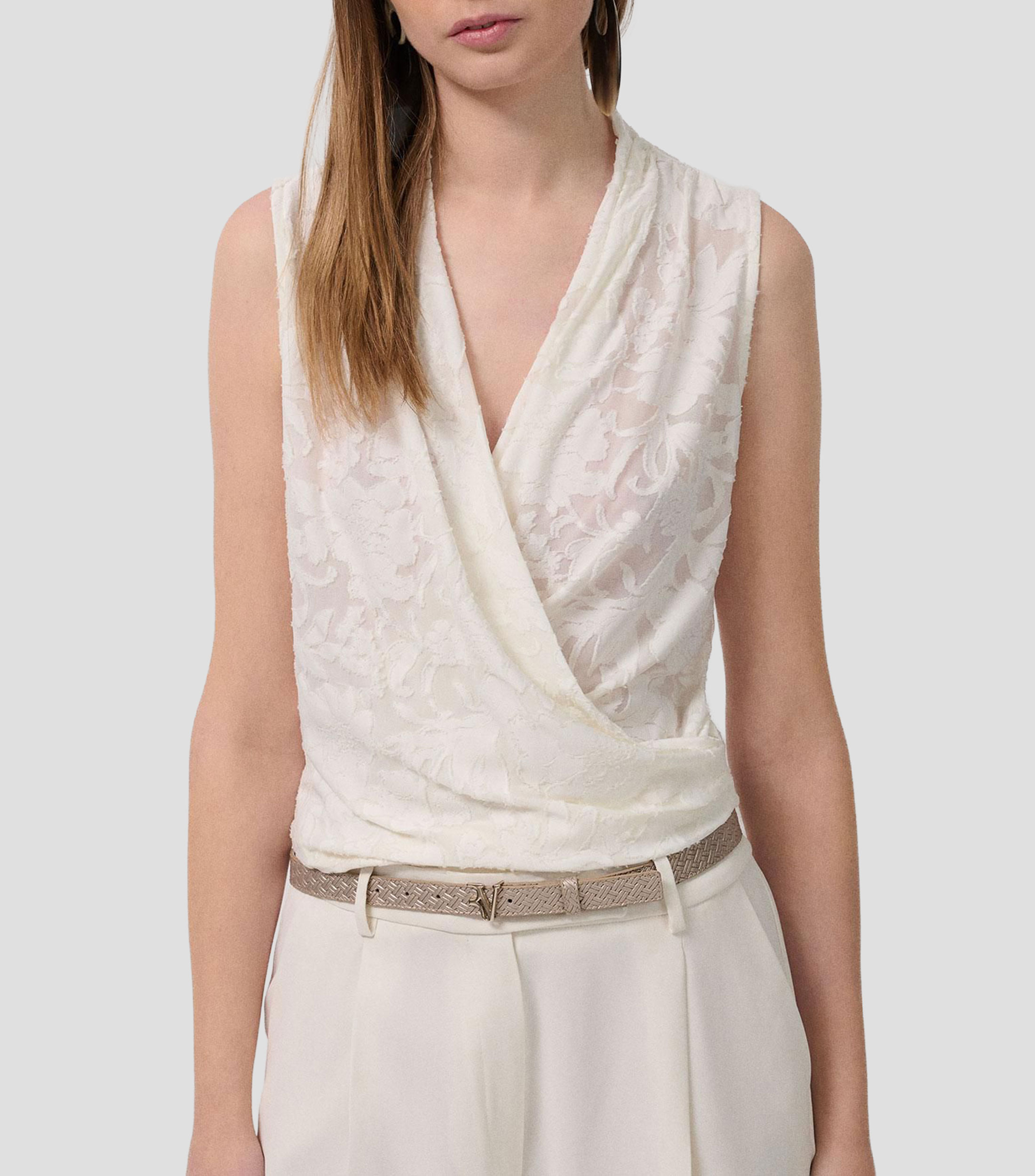Blusa fantasía sin mangas Mujer