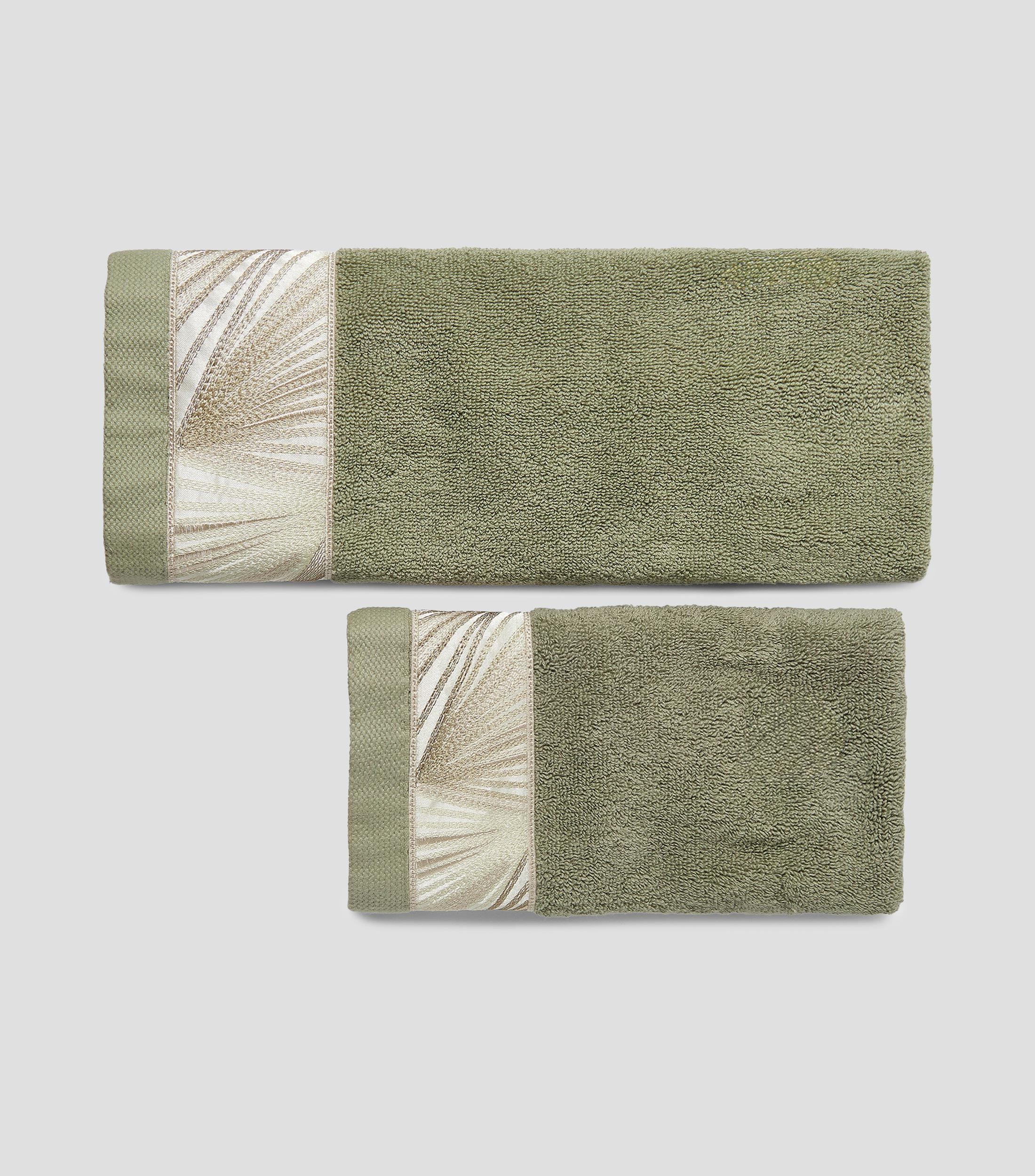 Set de toallas Yara verde laurel