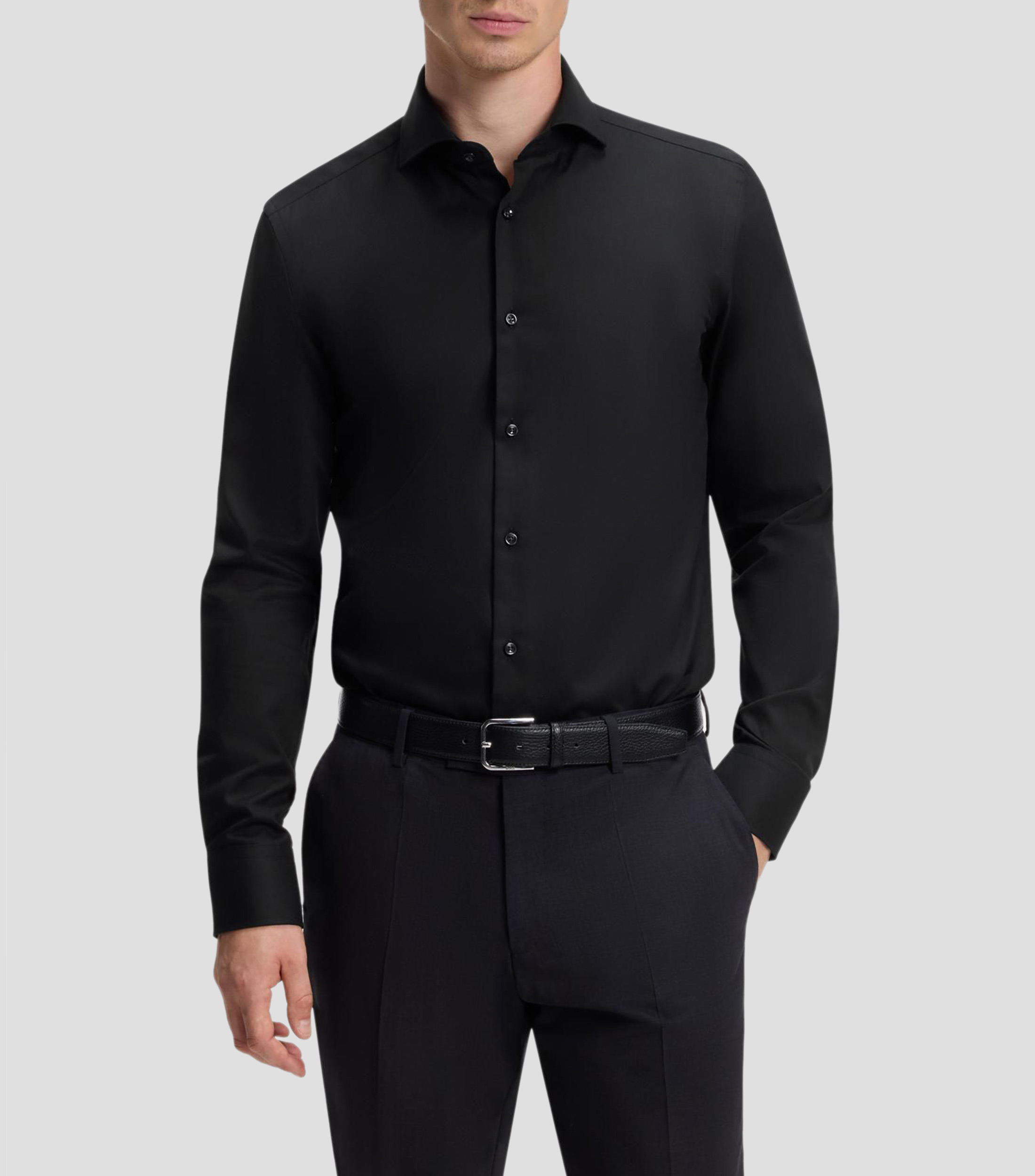 Camisa Boss One slim en tela oxford de algodón resistente a las arrugas Hombre