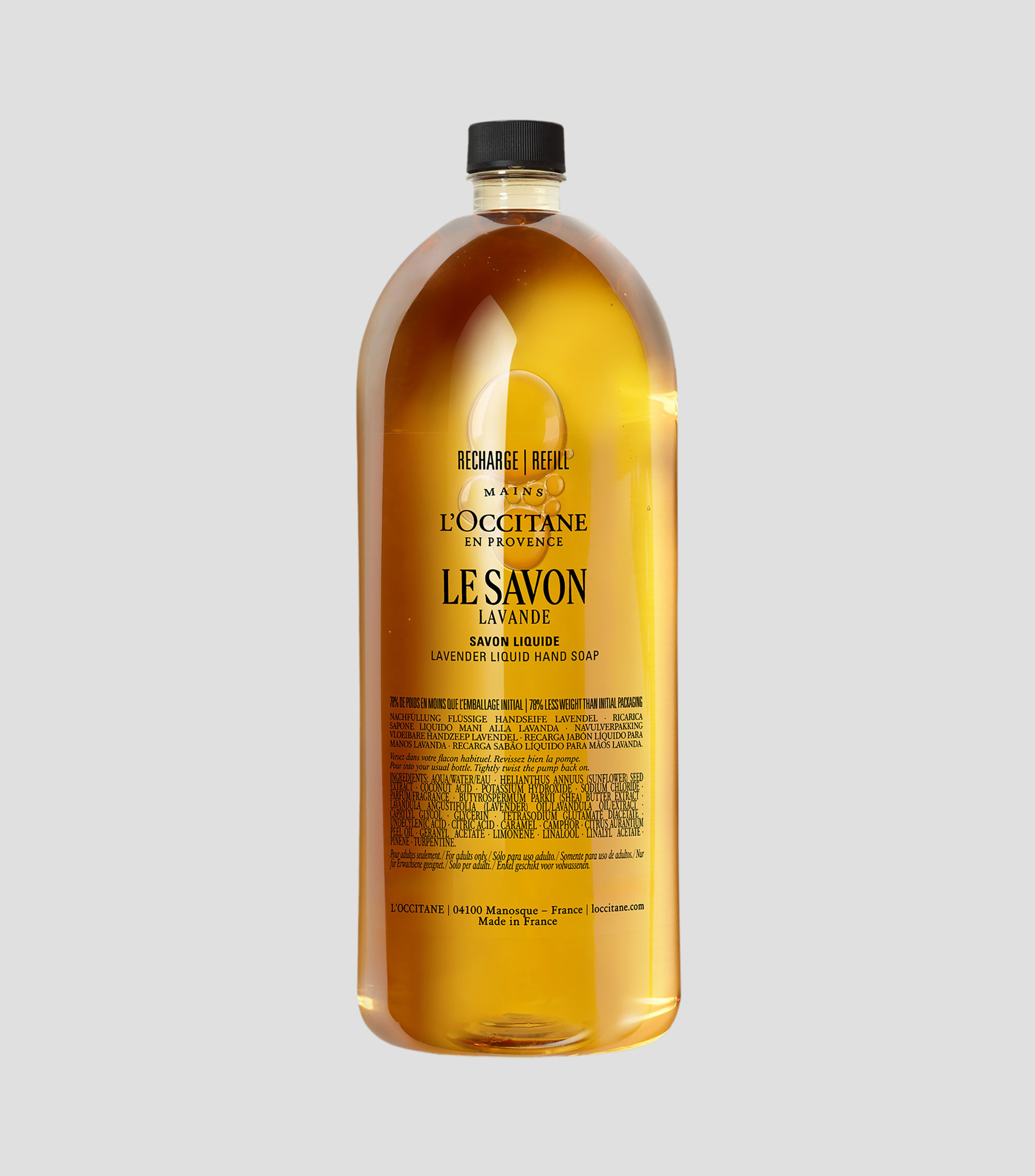 Jabón líquido Le Savon Lavande Refill, 500 ml