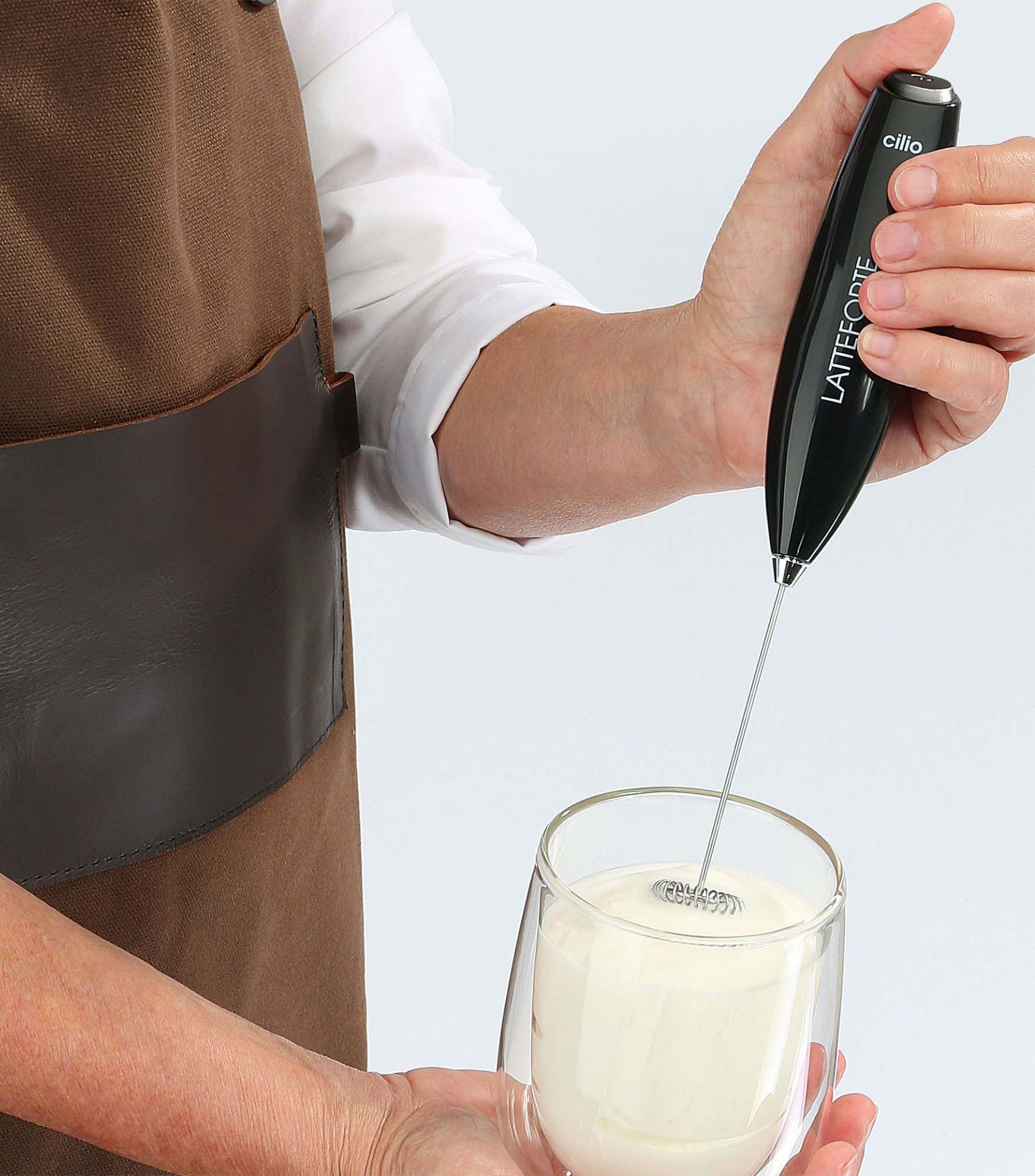 Espumador Latteforte con Soporte Negro
